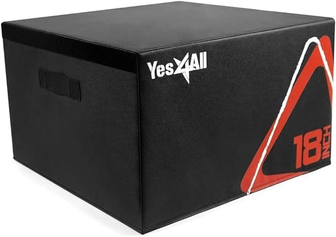 Yes4All Adjustable Soft Plyo Box, Jumping Trainer - for Plyometric Exercises and Conditioning, Multiple Height Variations