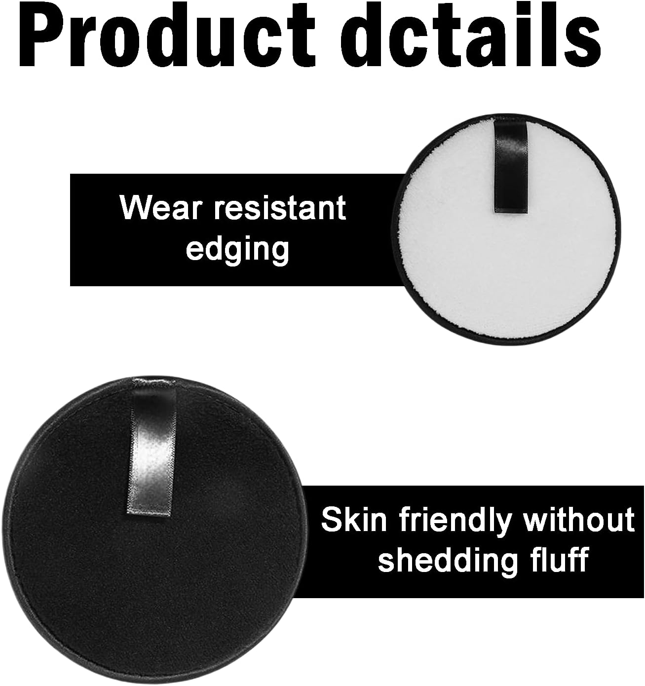 Rylaxzon Reusable Makeup Remover Pads, Face Halo Microfiber Cotton Rounds, Eco-Friendly, Gentle & Effective Face Cloths, Reusable Makeup Remover Pads (6Pcs) image number 3