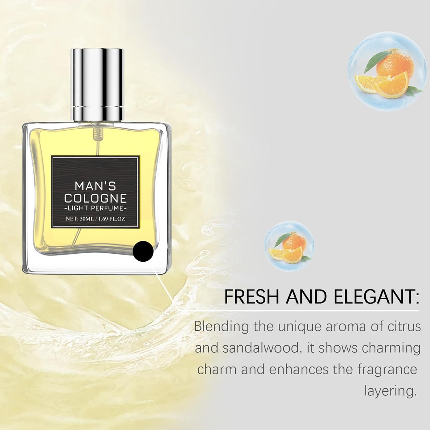 Krmoau Citrus Wood Perfume, Woody Perfume, 50 Ml Perfume Spray with Natural Charm, Woody Citrus Misting Spray, Fragrance Refreshing Body Fragrance, Atmosphere Mist image number 6