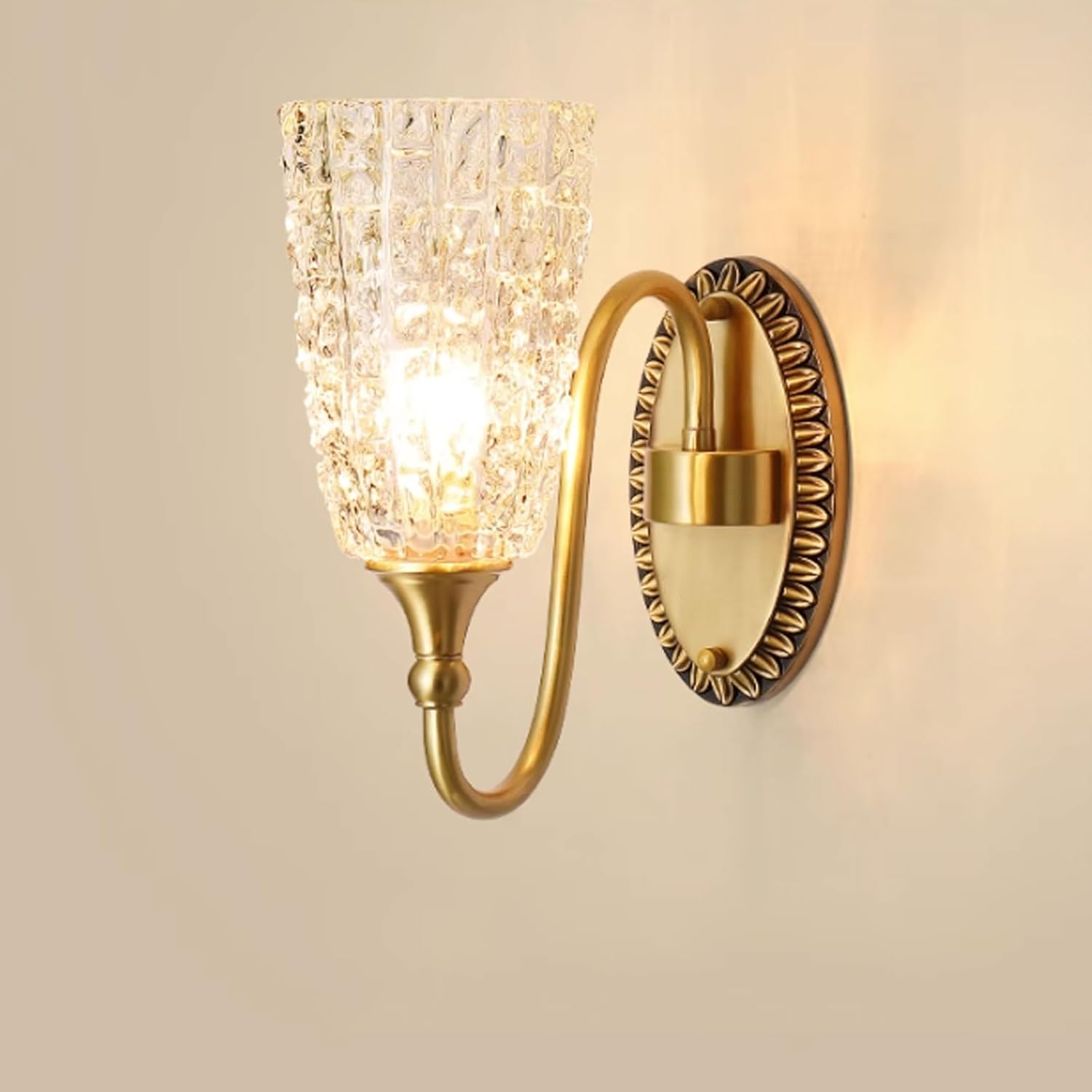 Wall Mount Sconces Wall Lamp with Water Glass Wall Lamp Retro Bathroom Lighting Fixtures Suitable for Bedroom Living Room Wall Lighting image number 3