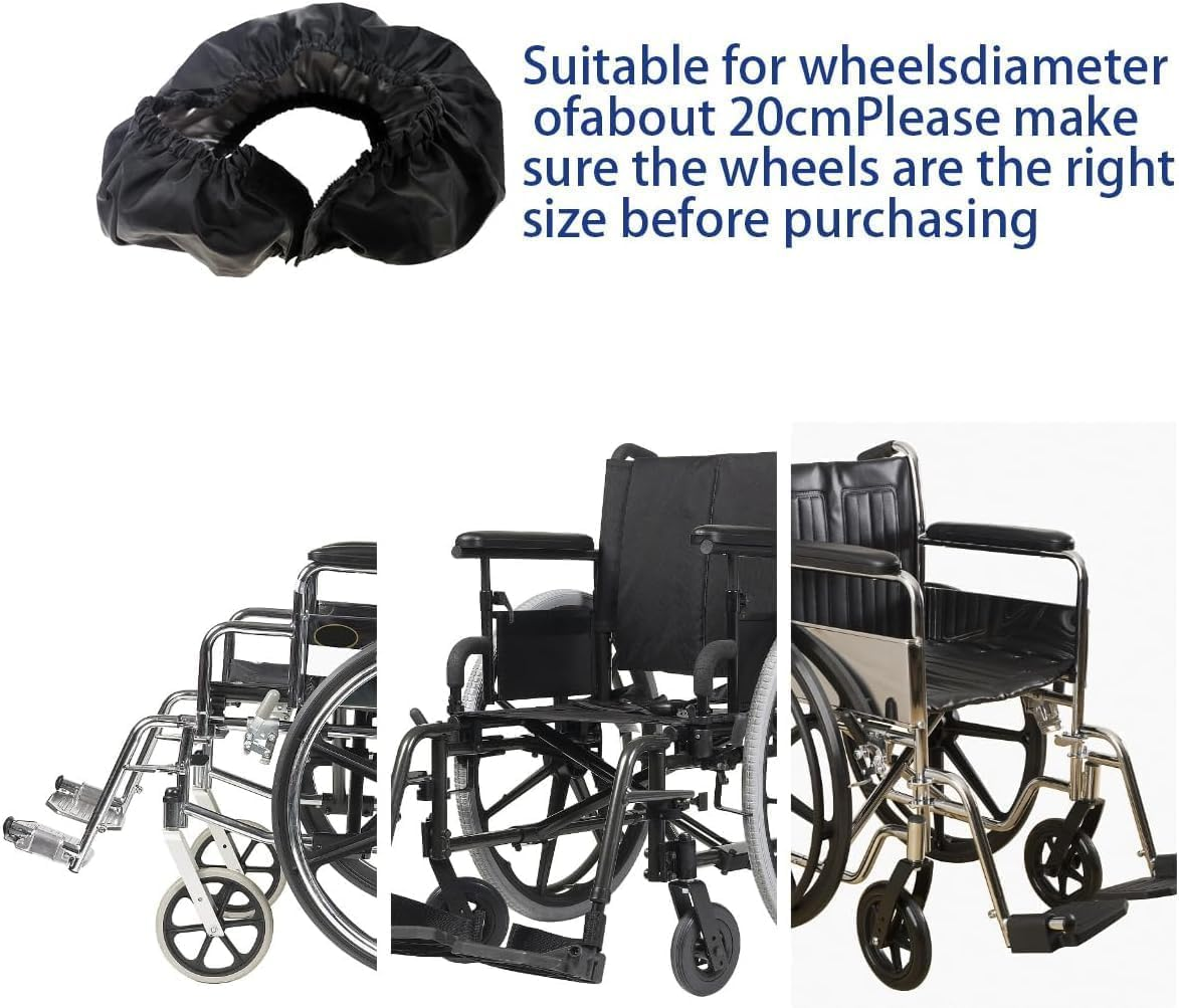 Stroller Wheel Cover Protector, 2Pcs Dust and Stain Resistant Tyre Covers for Pram and Wheelchair,Wheelchair Protector Stroller Dust Cover, Pushchair Wheel Covers Stain Dust Resistant Tire Protectors image number 5