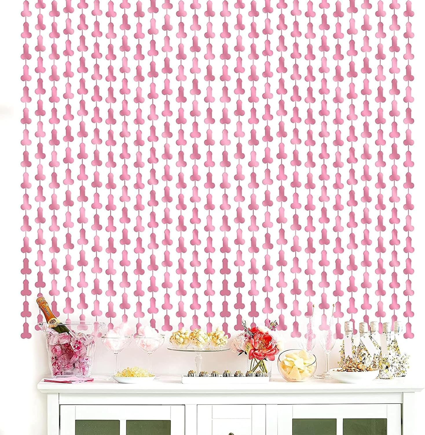 2 Pcs Decorations Rose Gold Fringe Curtains Background for Bachelorette Party,Wedding,Holiday Decorations Rose Gold Backdrop,Party Rose Gold Backdrop(3.2 Ft X 6.6 Ft)(Rose Gold) image number 4