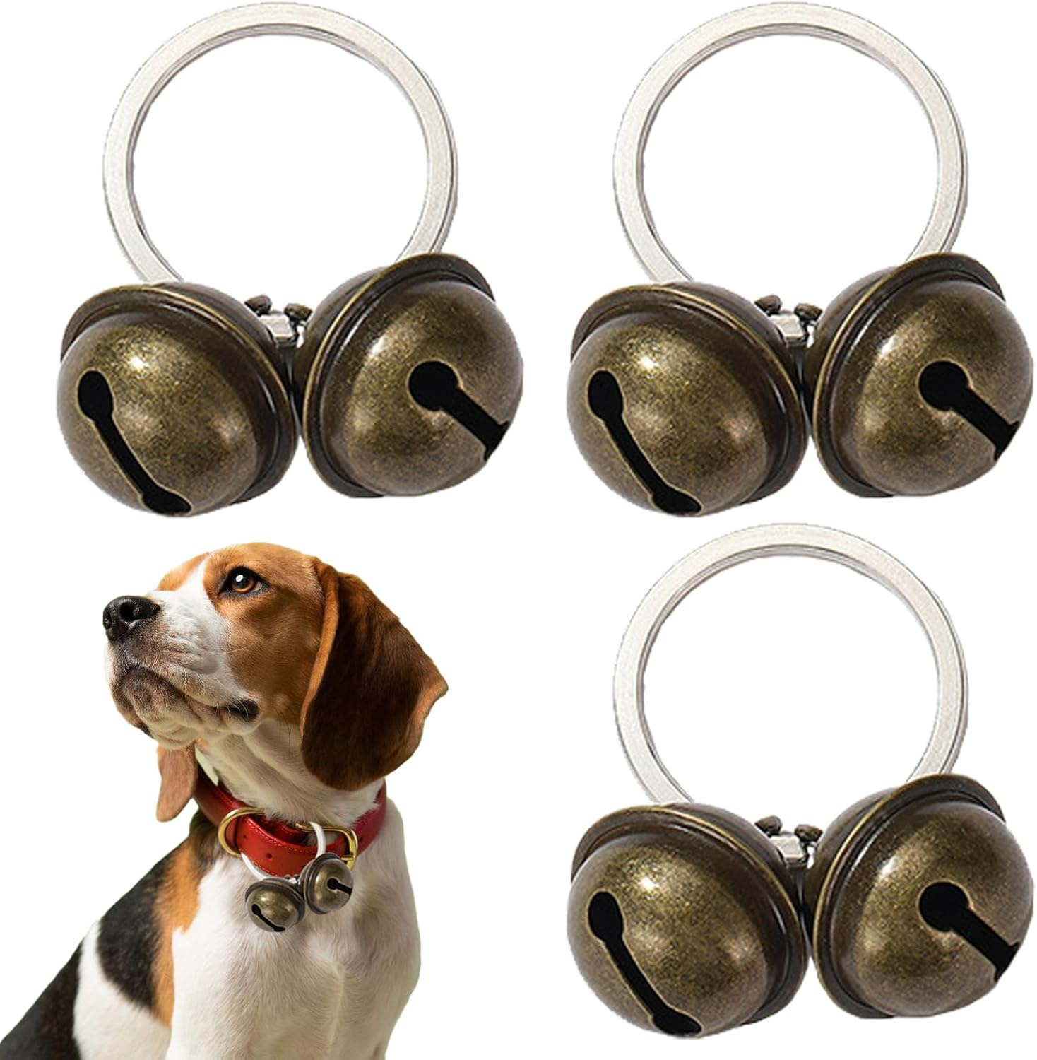 3 Sets of Bells, Bells, Loud Cats Dog Bells, Pet Tracker Bells, Dog Bells, Collar, Dog Collar Bells, for Collar Tracker, Pets, Bells, Collar, Pendant Bells Training image number 1