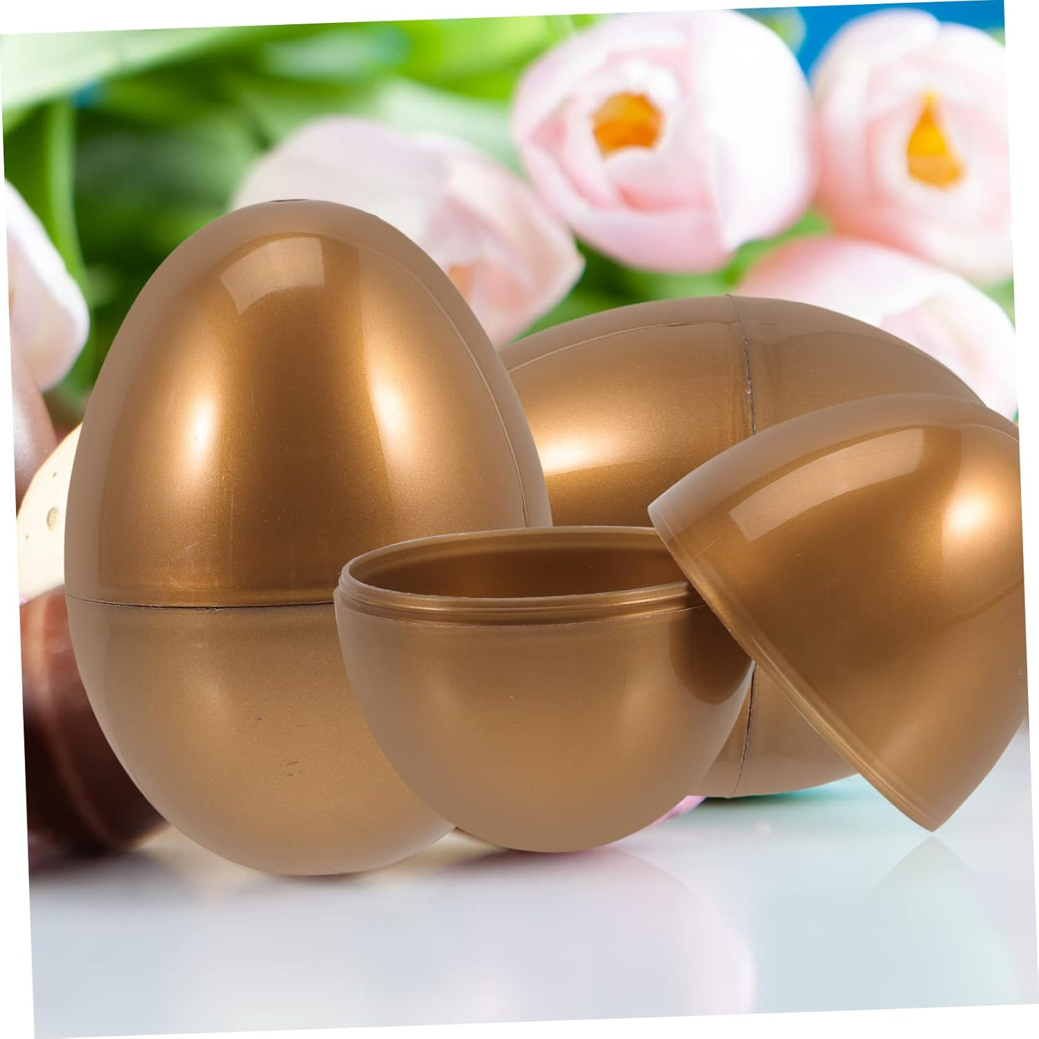 JOINPAYA 10Pcs Easter Eggs Fillable Egg Easter Egg Shell Eggs Decorations Easter Egg Shaped Fillable Easter Egg Candy Boxes Clear Ornaments Bulk Toys Wrapping Plastic image number 5