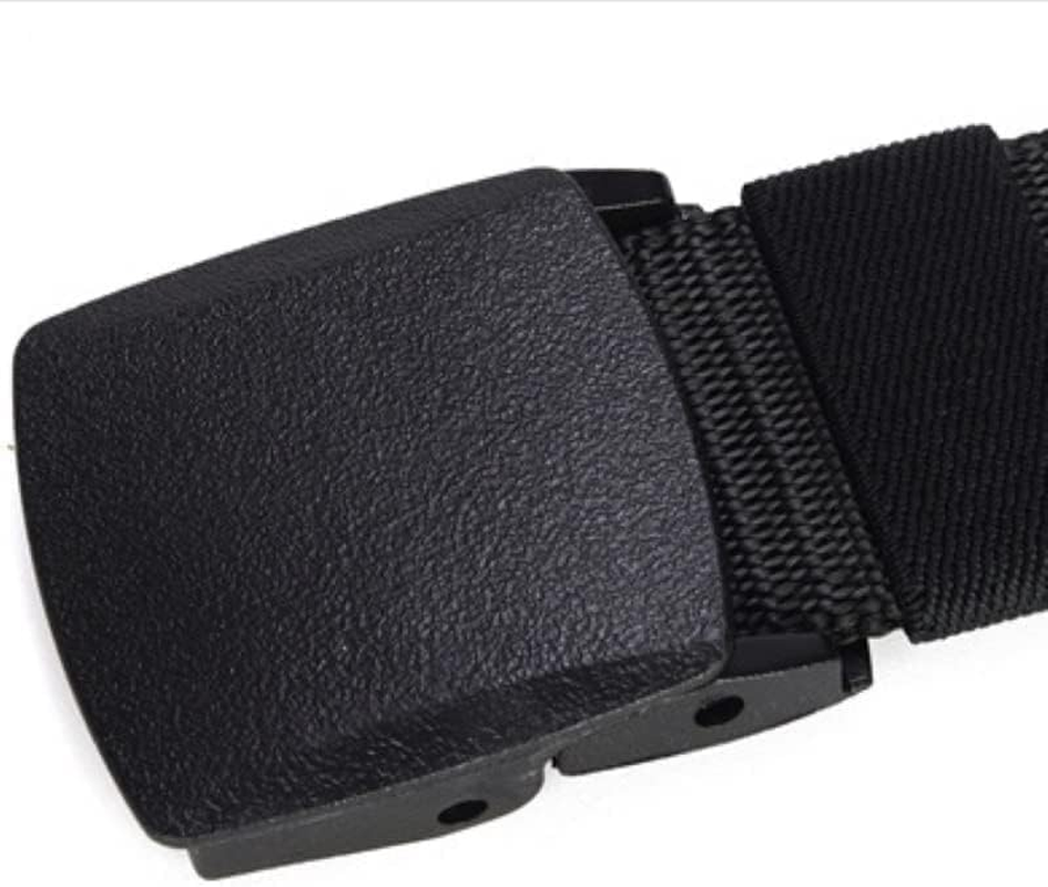 Fabric Belt Women/Men 120Cm Nylon Belts Canvas Belt Jeans Buckle, Adjustable Belt Strap Black image number 1