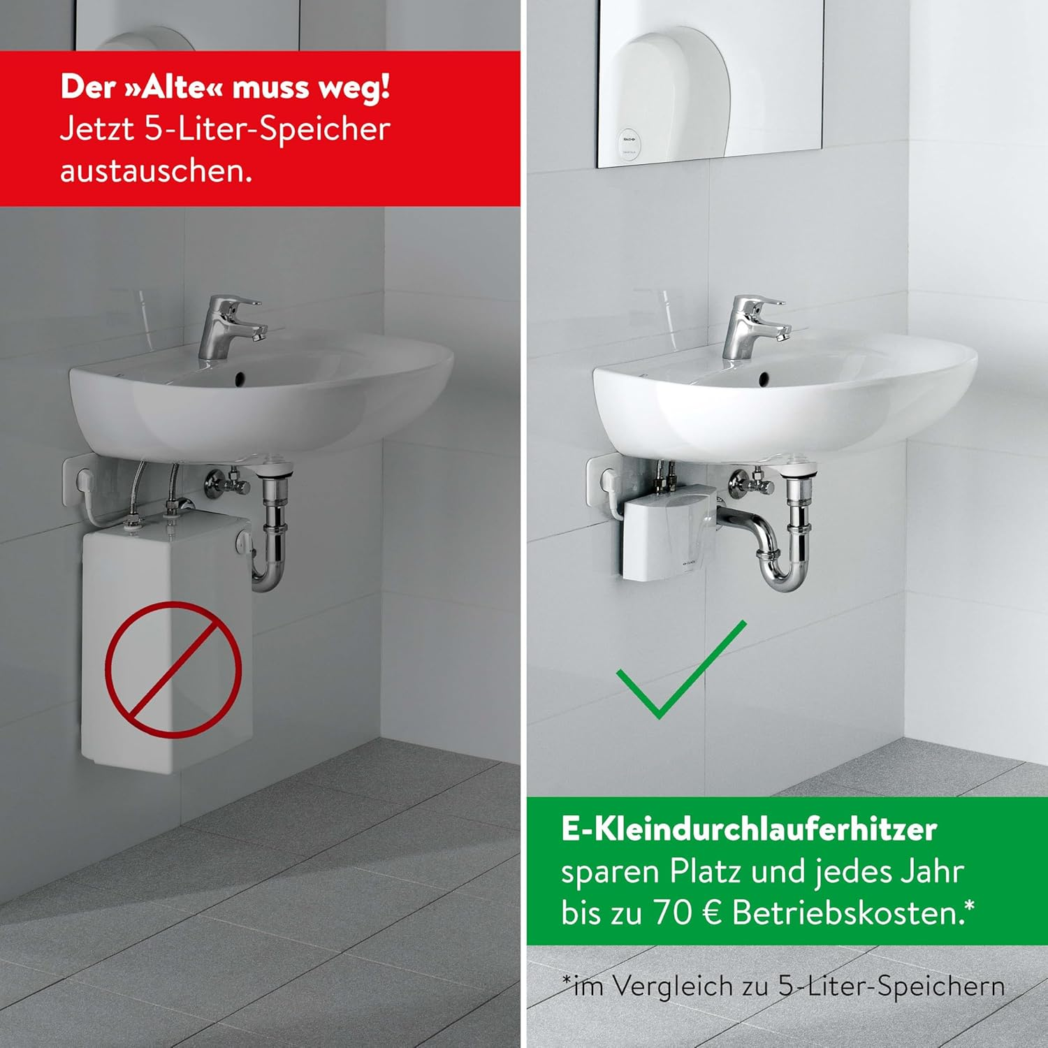 CLAGE Electronic Small Instantaneous Water Heater (White, 3.5 KW Ready to Plug) image number 6