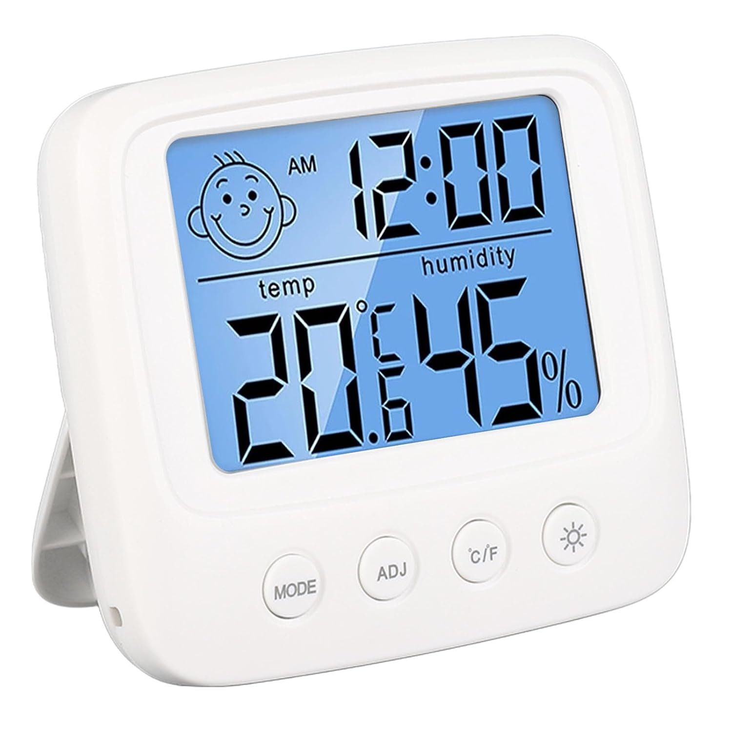 Digital Hygrometer Indoor Thermometer with Backlight Alarm Function Digital Clock Wireless Weather Station with Backlight Alarm Function, Accurate Room Temperature Monitor for Nursery Hygrometers image number 1