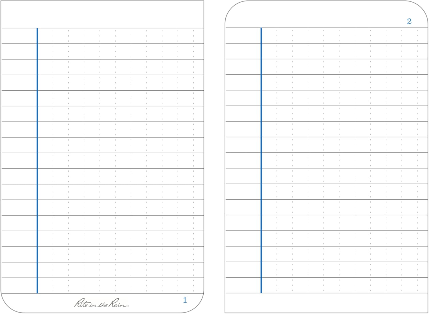 Rite in the Rain All-Weather Smyth-Sewn Notebook, 3.25" X 5", Black Cover, Legal Pattern, (No. 1023) image number 6