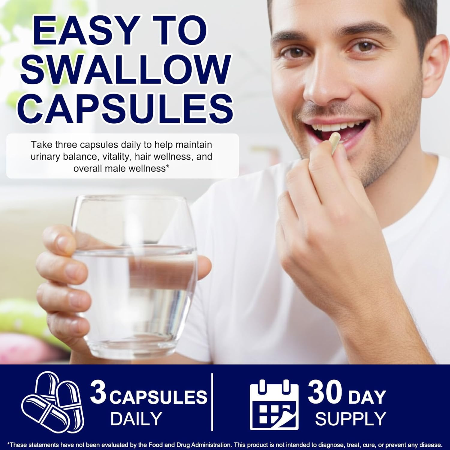 Prostate Health Supplement for Men | Saw Palmetto, Reishi & Maitake | Zinc, Turmeric & Plant Sterols | Daily Botanical Men&rsquo;S Wellness Complex | 90 Capsules image number 6