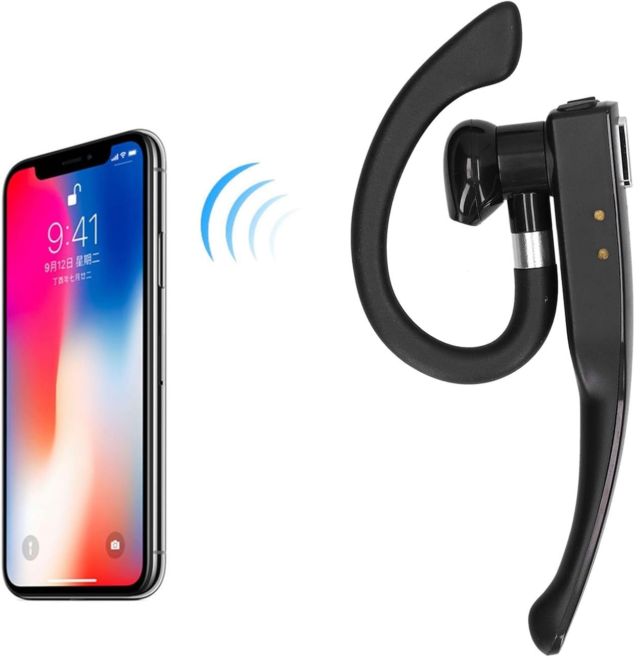 Lvifloae YYK 525 Business Bluetooth Headset Wireless over Earphones with Microphone and LED Power Indicator image number 4