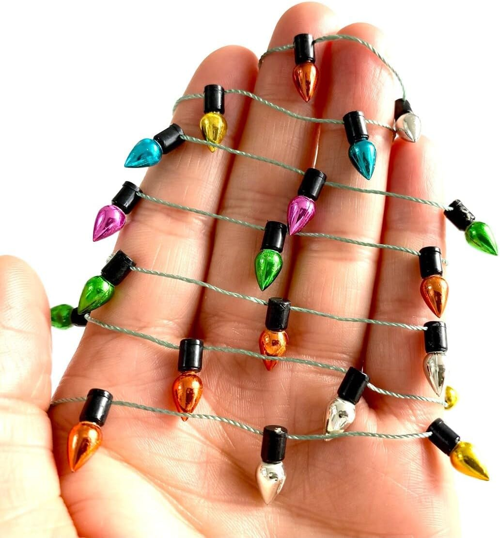 Gnome Fairy Lights Miniature, Gnome Accessories Fairy Lights, Dollhouse Accessories, Miniature Garden Christmas Decoration, Dollhouse Gnome Door Decoration (A) image number 4