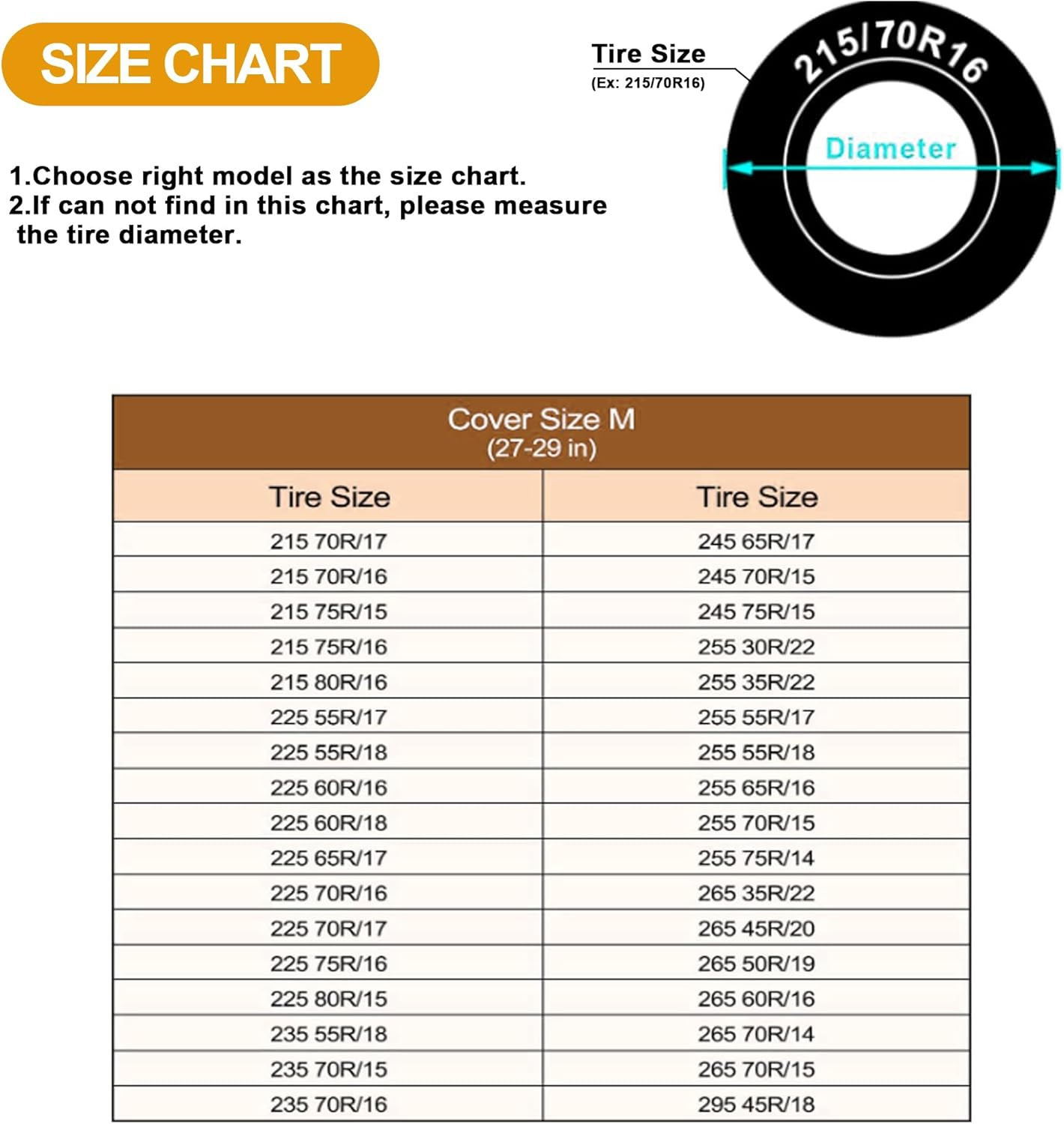 Tire Covers 4 Pack, Tough Tire Wheel Protector for RV, Truck, SUV, Travel Trailer, Jeep, Camper, Universal Outdoor Waterproof Windproof Tire Cover Set Fits Tire Diameters 27-29 Inches(Black) image number 6