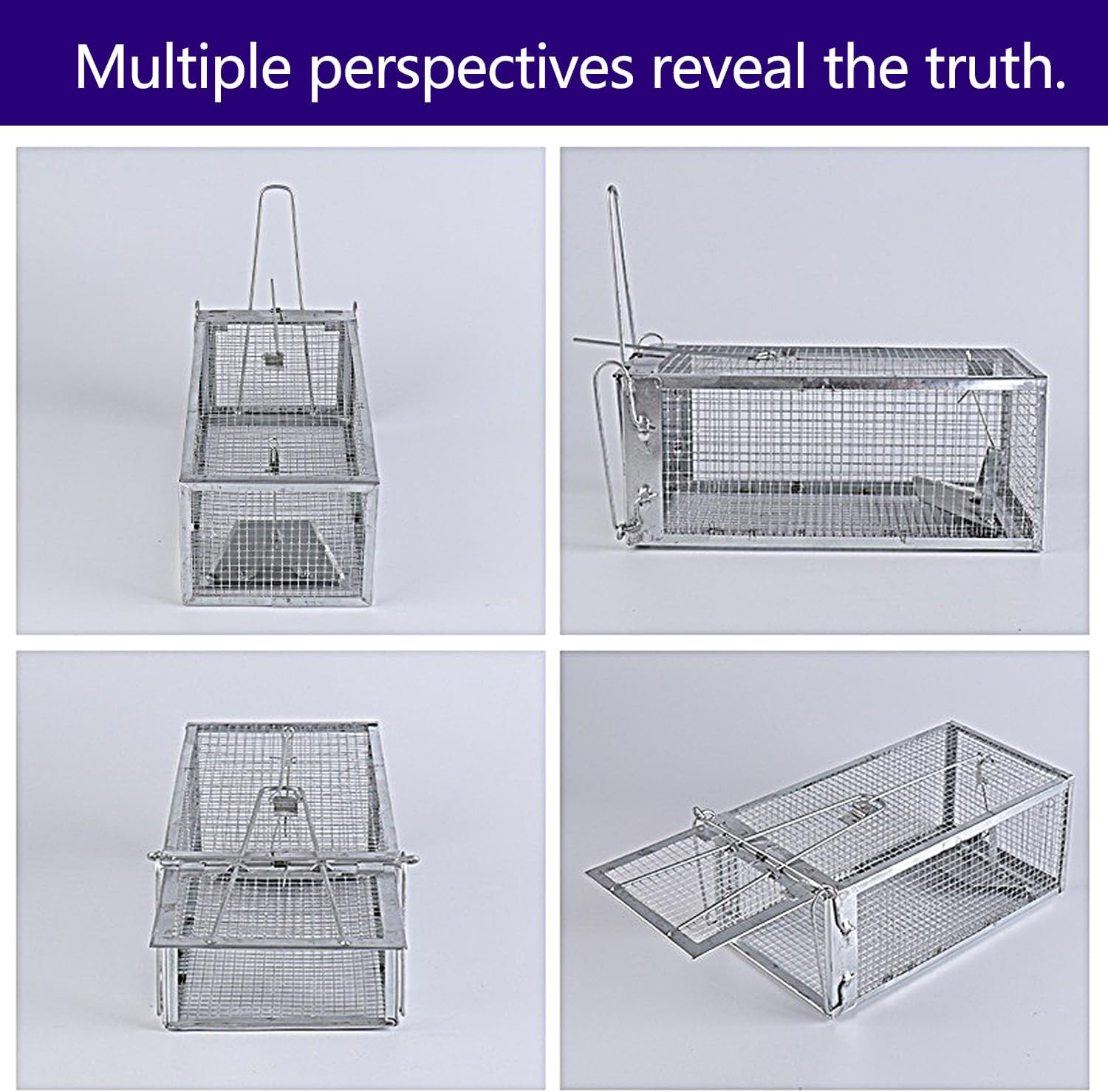 Humane Mouse Trap No Kill for Mice, Rat Cage Trap Suitable for Capturing Mice or Hamsters Alive, Best Indoor Outdoor Mousetrap Catcher Non Killer Small Mole Capture Cage, Friendly Small Animal (Plata) image number 5