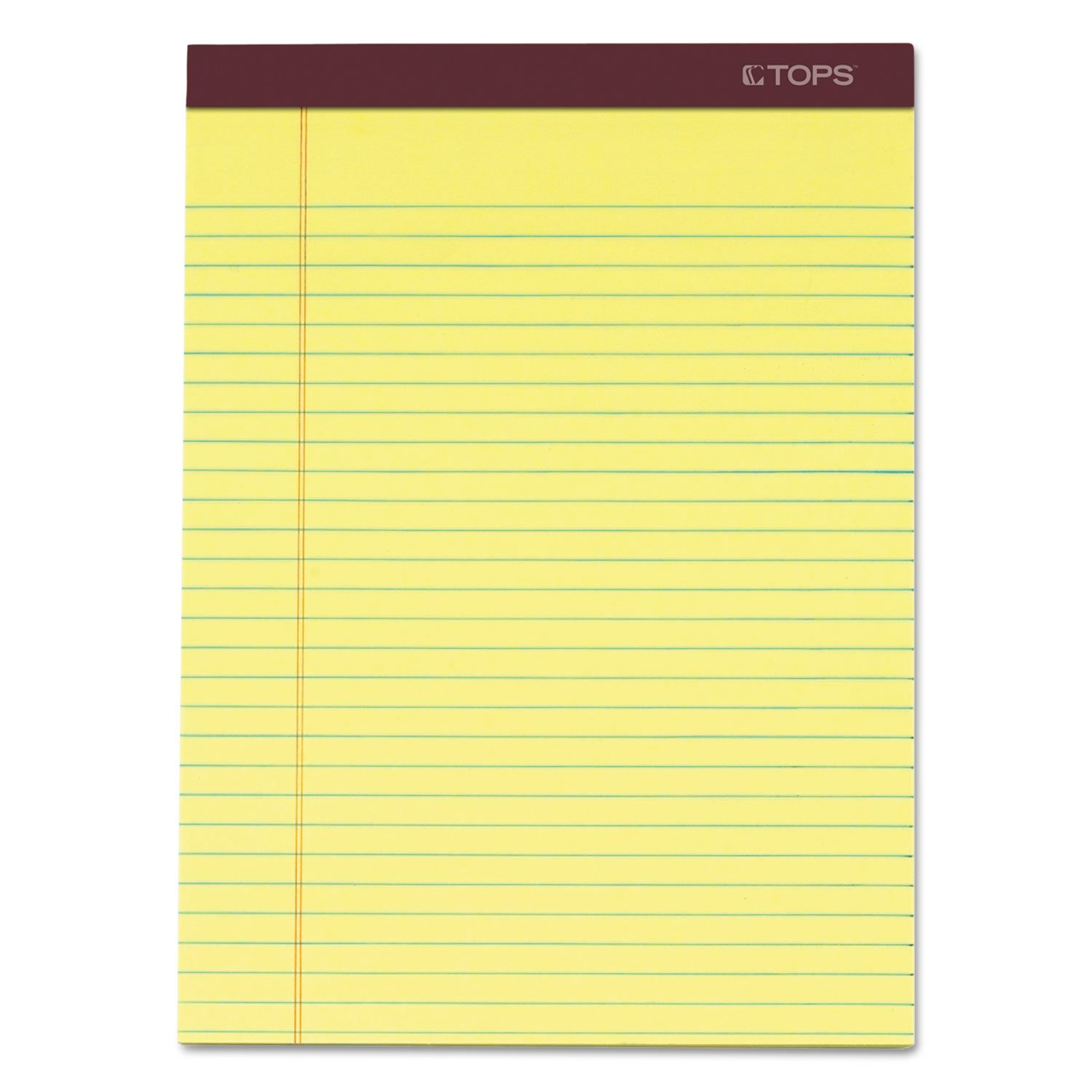 TOPS 63950 Docket Ruled Perforated Pads, 8 1/2 X 11 3/4, Canary, 50 Sheets (Pack of 12) image number 6