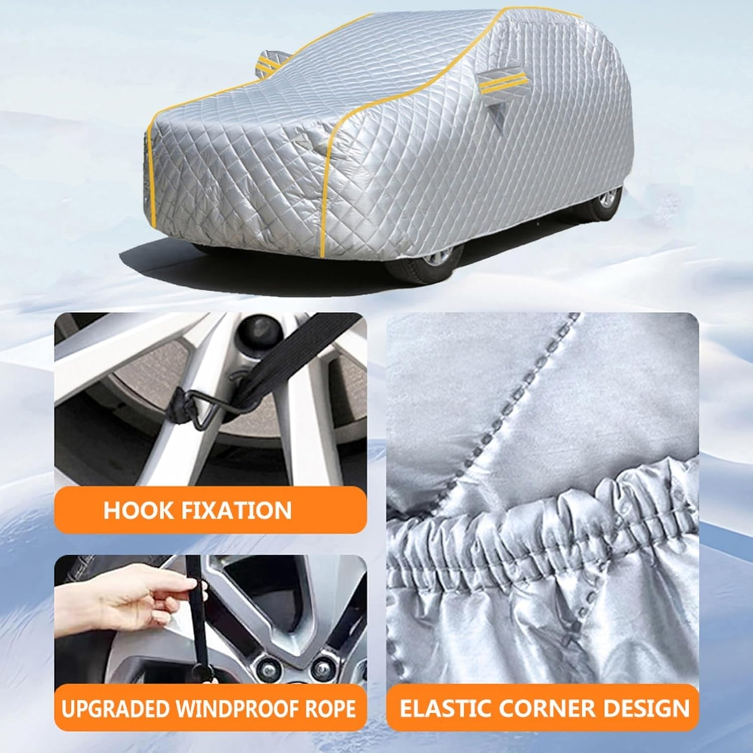 Hail Protector Car Cover Compatible with MG Mg4,Thicken Hail Cover for Sedans, Suvs,Trucks,And Minivans All-Weather Protection image number 6