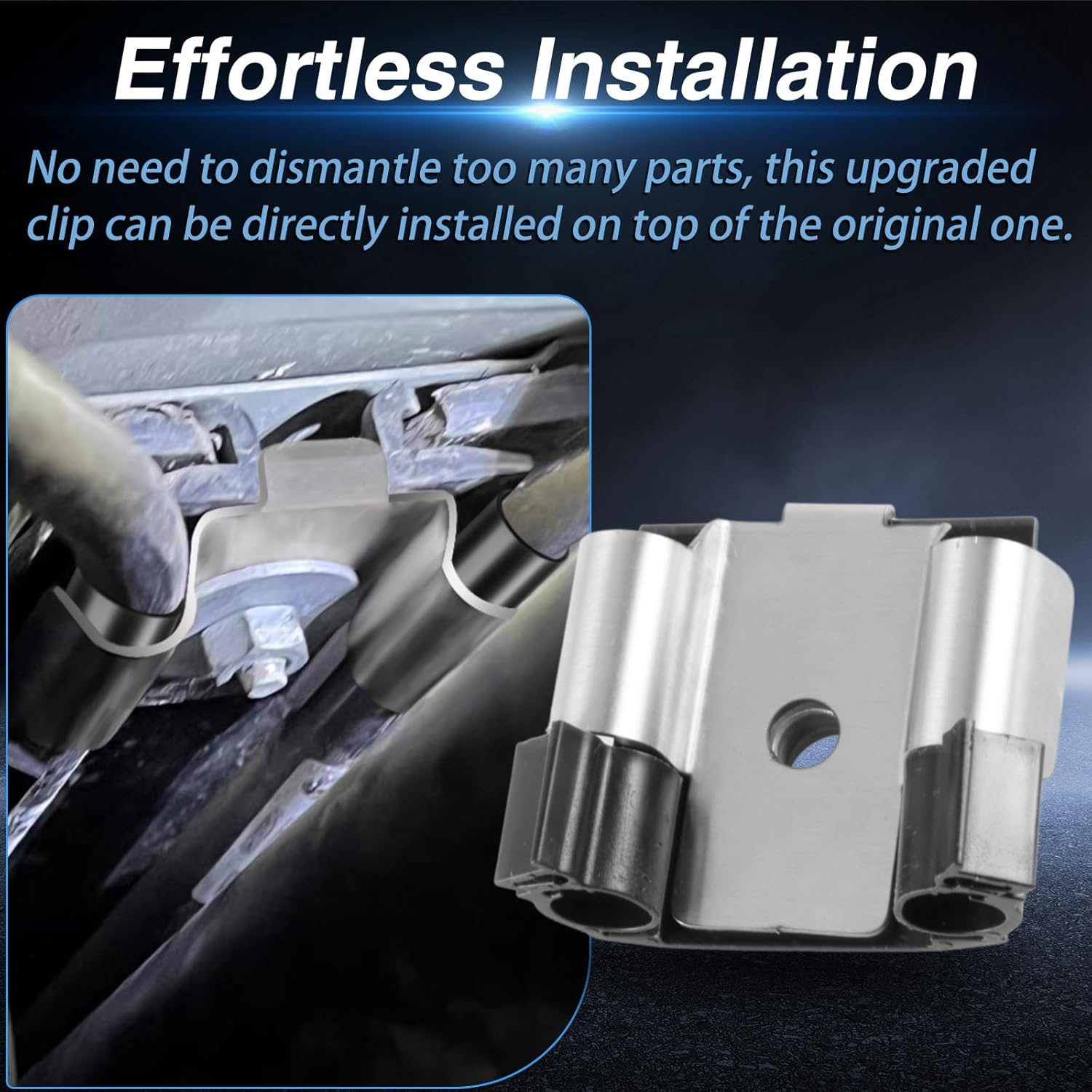 EVRBUL Upgraded Stainless Steel Parking Brake Cable Clip Retainer with Rubber Tubes Compatible with BMW 1 Series F20/F21, 2 Series F22/F23, 3 Series F30/F31, 4 Series F32/F33/F36 Replace#: 34406854898 image number 3