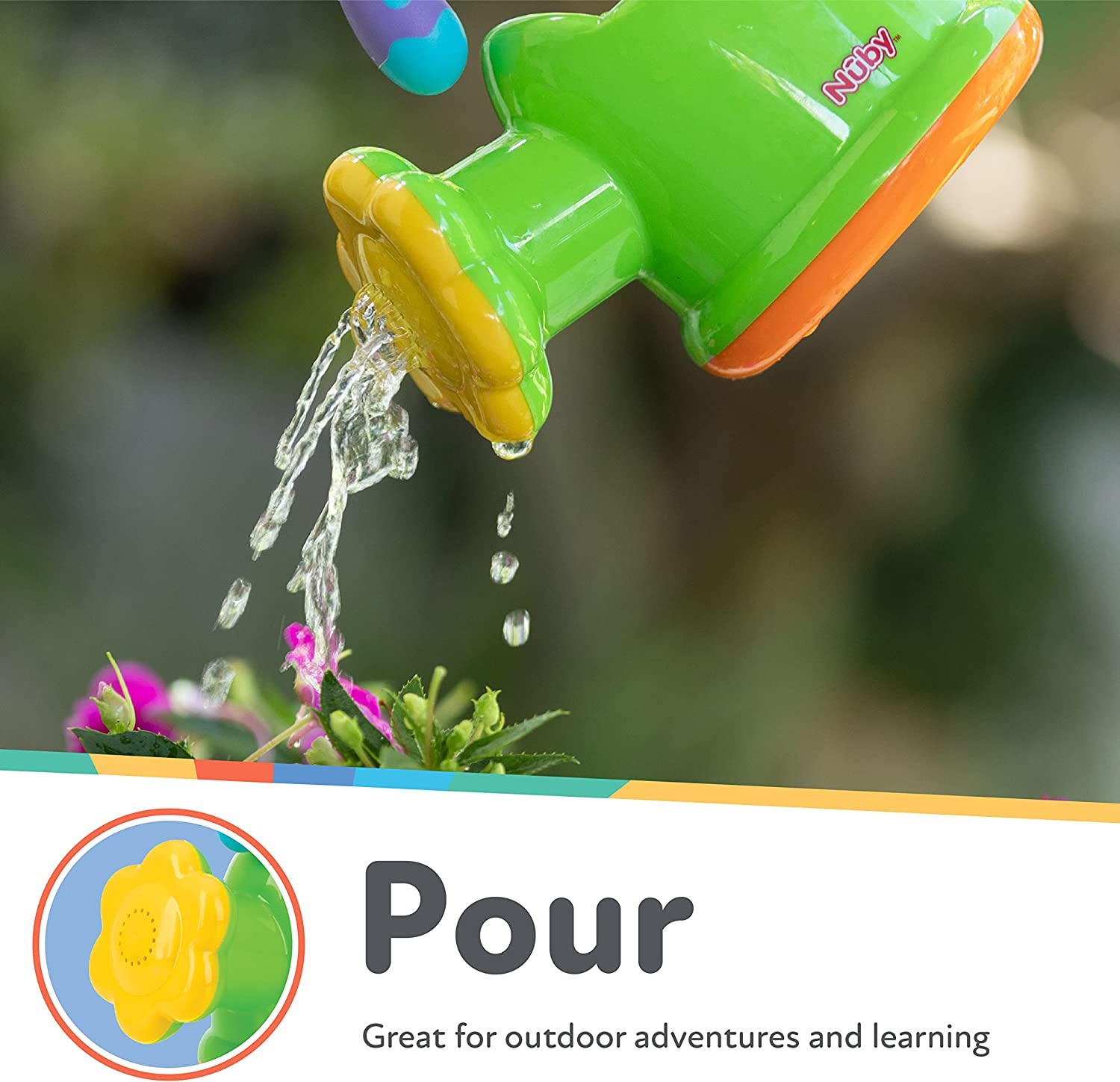 Nuby Fun Watering Can Bath Toy image number 1