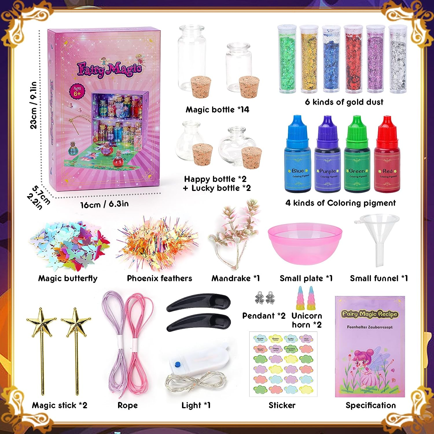 Fullove Gifts for Girls Age 6 7 8 9 10: Arts and Crafts Kids 10 Year Old Girl Toys Craft Kits Birthday Creative Potion Making Kit Children, Pink Day image number 3