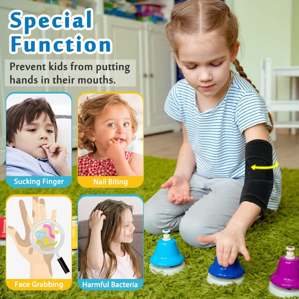 Pediatric Elbow Brace Child Straight Arm Splint Kids Elbow Immobilizer Extension Brace Cubital Tunnel for Sleeping Ulnar Nerve Entrapment Thumb Sucking Stop for Kids Child Restraint Strap image number 5