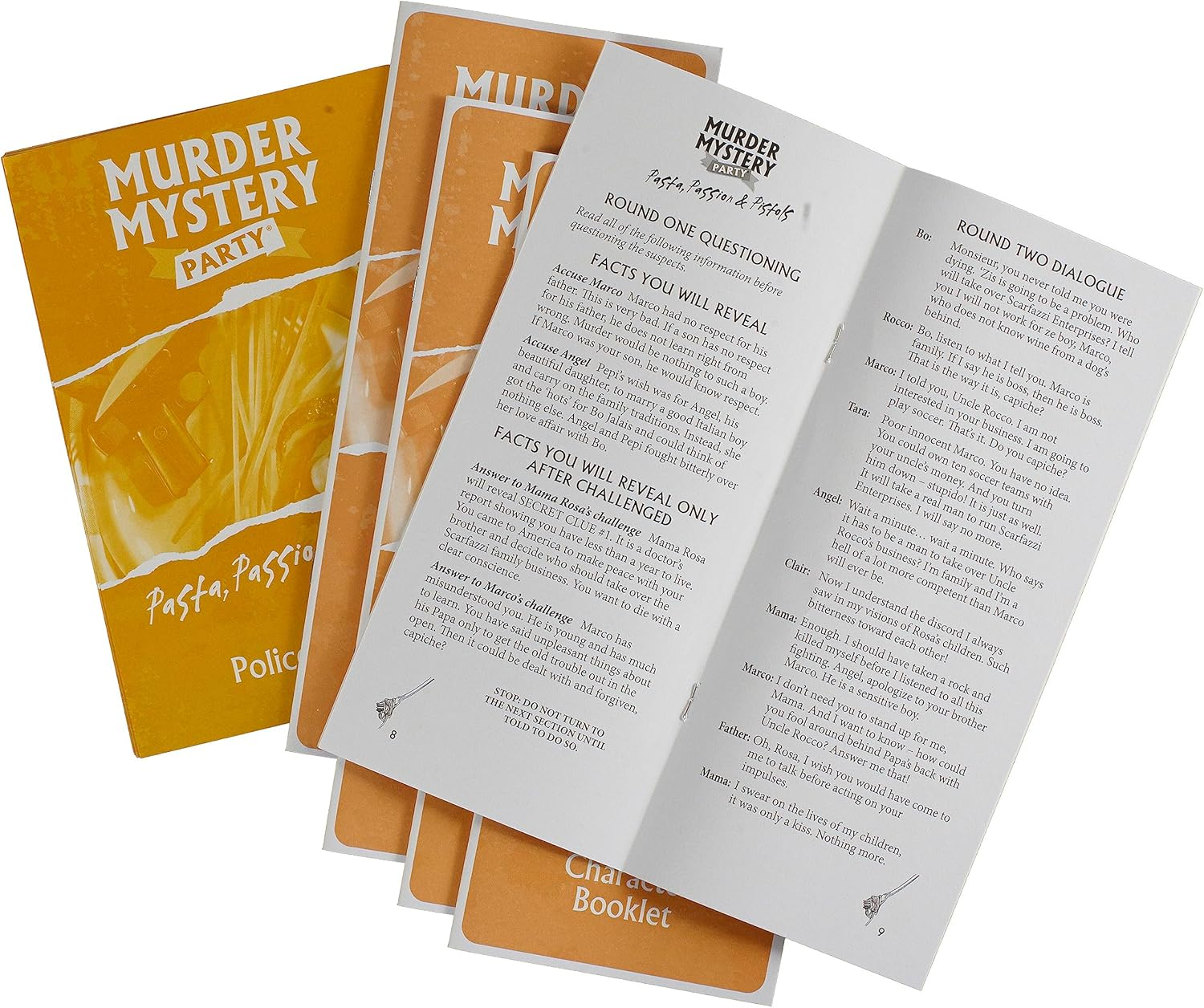 University Games - Pasta, Passion and Pistols Murder Mystery Party Game image number 3