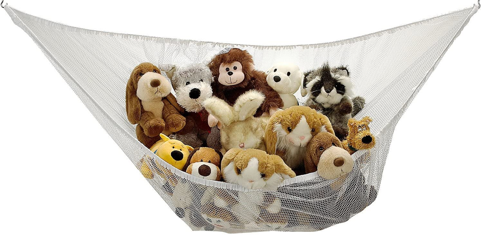 Jumbo Toy Hammock -2PACK- Organize Stuffed Animals or Children'S Toys with This Mesh Hammock. Looks Great with Any D&eacute;cor While Neatly Organizing Kid'S Toys and Stuffed Animals. Expands to 5.5 Feet. - Blue image number 4