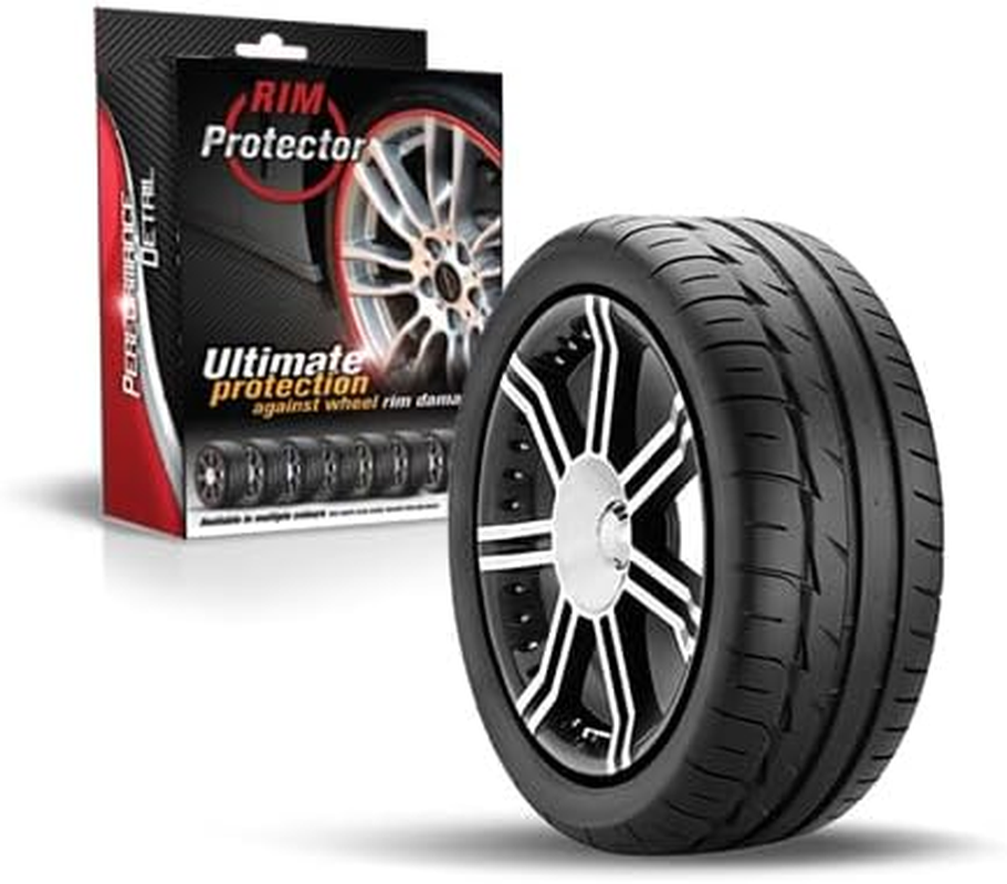 Rim Protector Kit - Black - Alloy Wheel Rim Guard - Set of 4 Rim Protectors Easy to Install