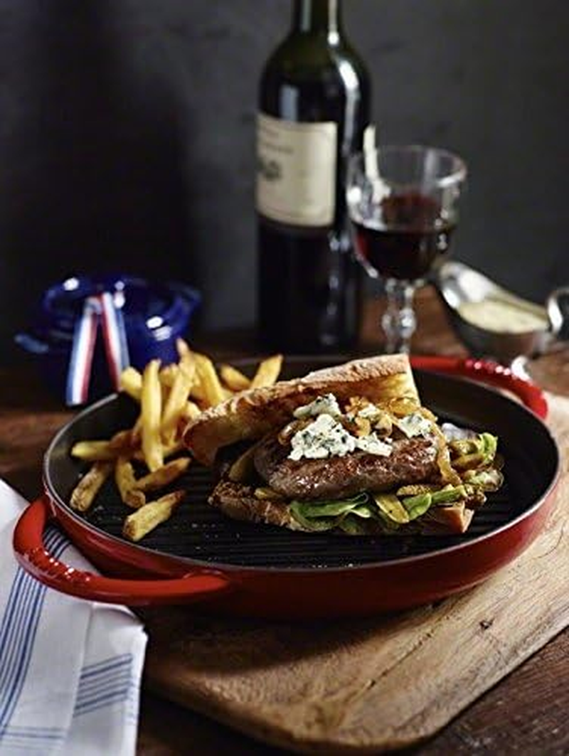 Staub 40510-309 Pure Grill round Cherry, 10.2 Inches (26 Cm), Grill Pan, Both Handed, Enamel, Induction Compatible, Japanese Authentic Product image number 1