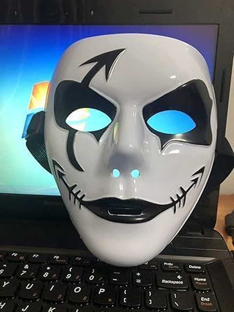 1Pcs Halloween Mask Cool Spooky Party Ghost Cosplay Mask Hip Hop Street Dance Masks Performances Prop image number 4