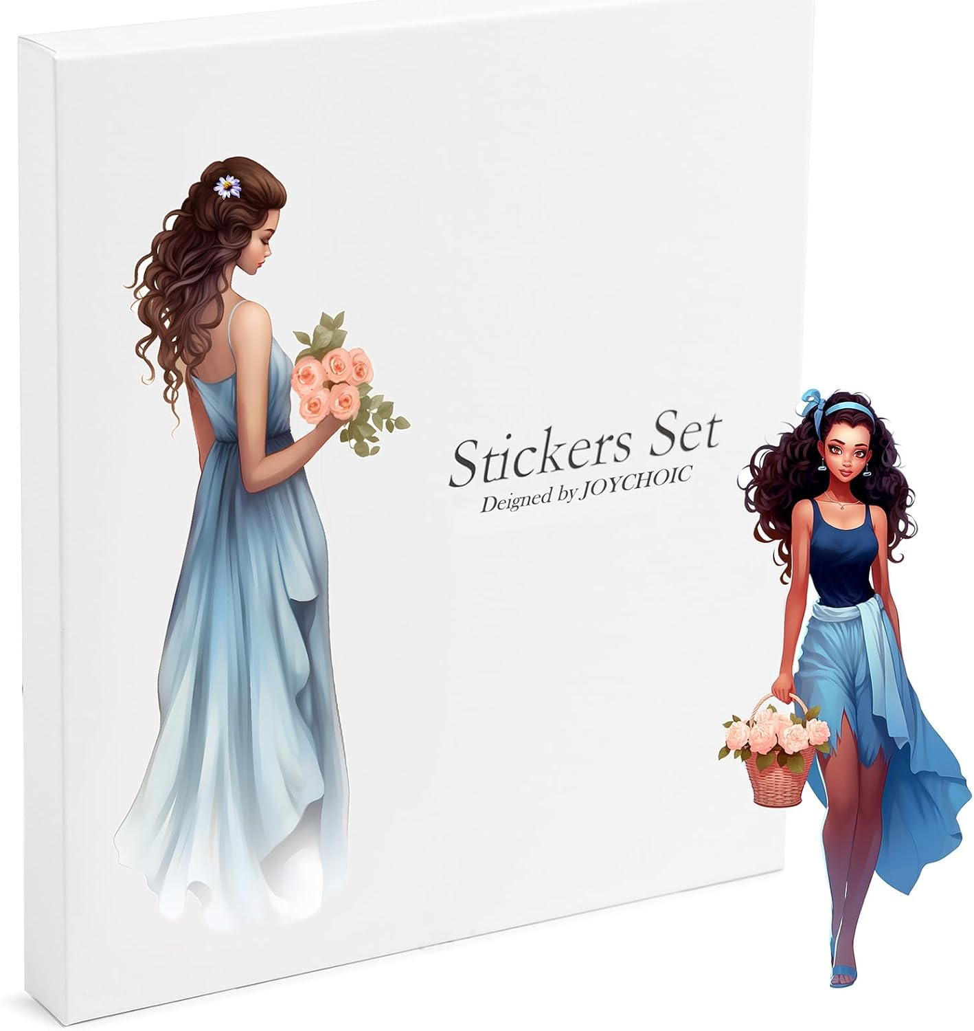 JOYCHOIC Scrapbook Stickers Set,100Pcs Aesthetic Sticker for Scrapbooking and Journaling Water Bottles, Junk Journal Supplies, Bullet Journals Materials, Planner Arts Craft Collage People