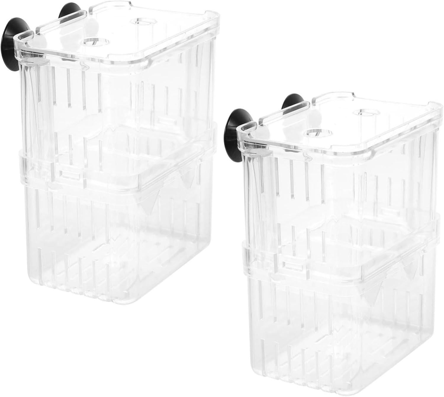 2Pcs Fish Breeding Isolation Box Double-Layer Aquarium Hatchery Container Large Size with Suction Cup for Fry Rearing and Fish Tank Separation in Aquatic Pet Breeding Random Color image number 4