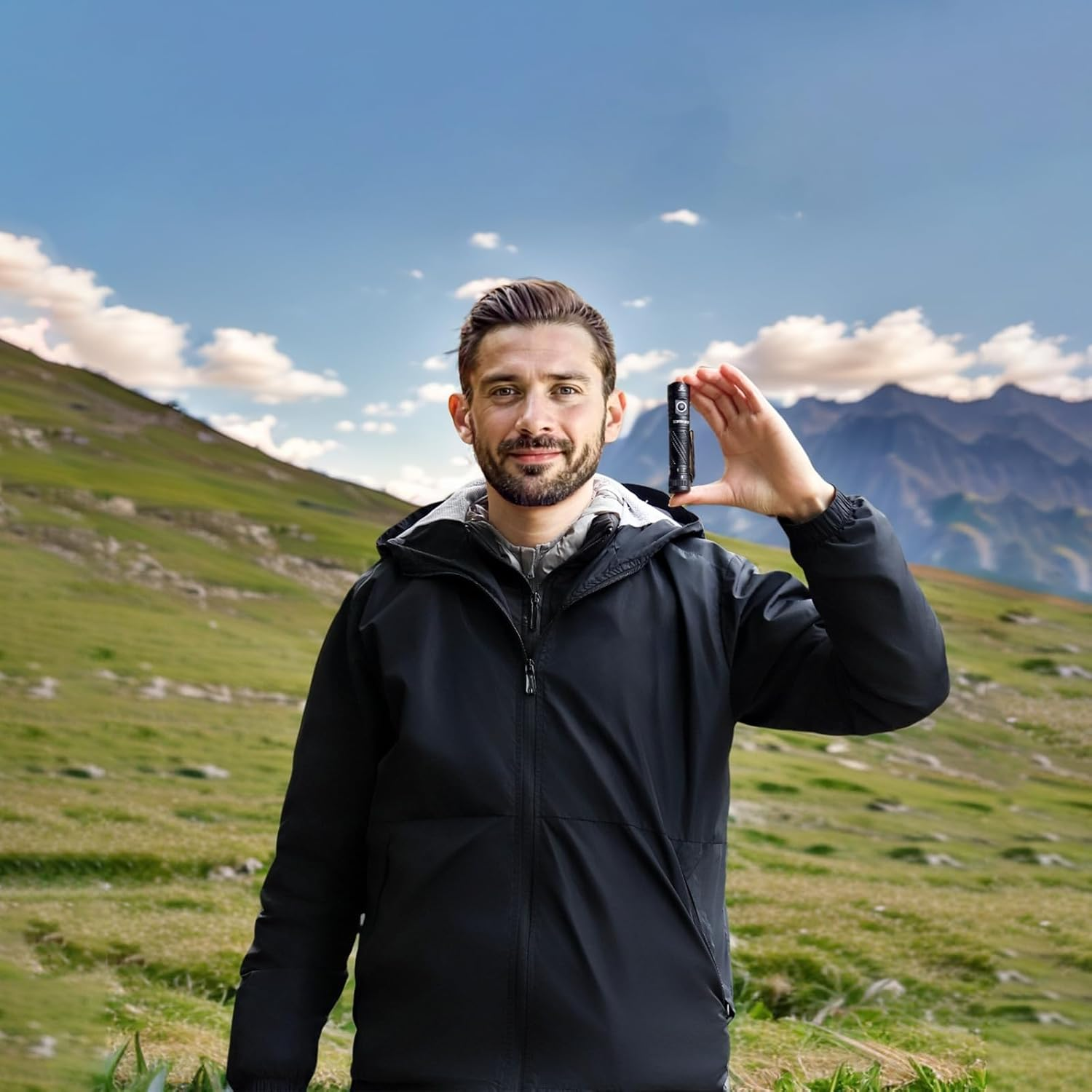 Sofirn SR12 Torch, Small EDC Pocket Flashlights High Lumens, Rechargeable Flashlight for Emergencies, 1300Ft Long Throw Spotlight, IP68 Waterproof Flashlight, Simple UI Compact Lightweight image number 2