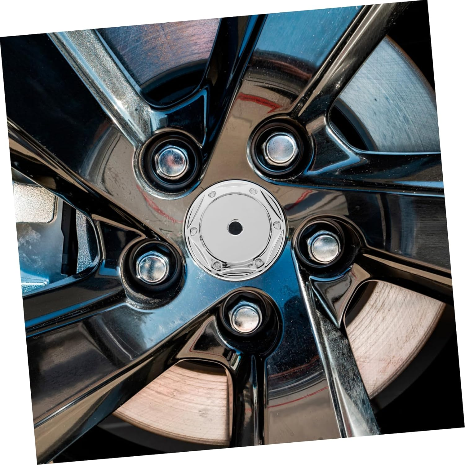 HONMEET 4Pcs Silver 68Mm Car Rim Caps Auto Wheel Center Covers Vehicle Hub Caps Replacement Accessory for Fit Cars image number 1