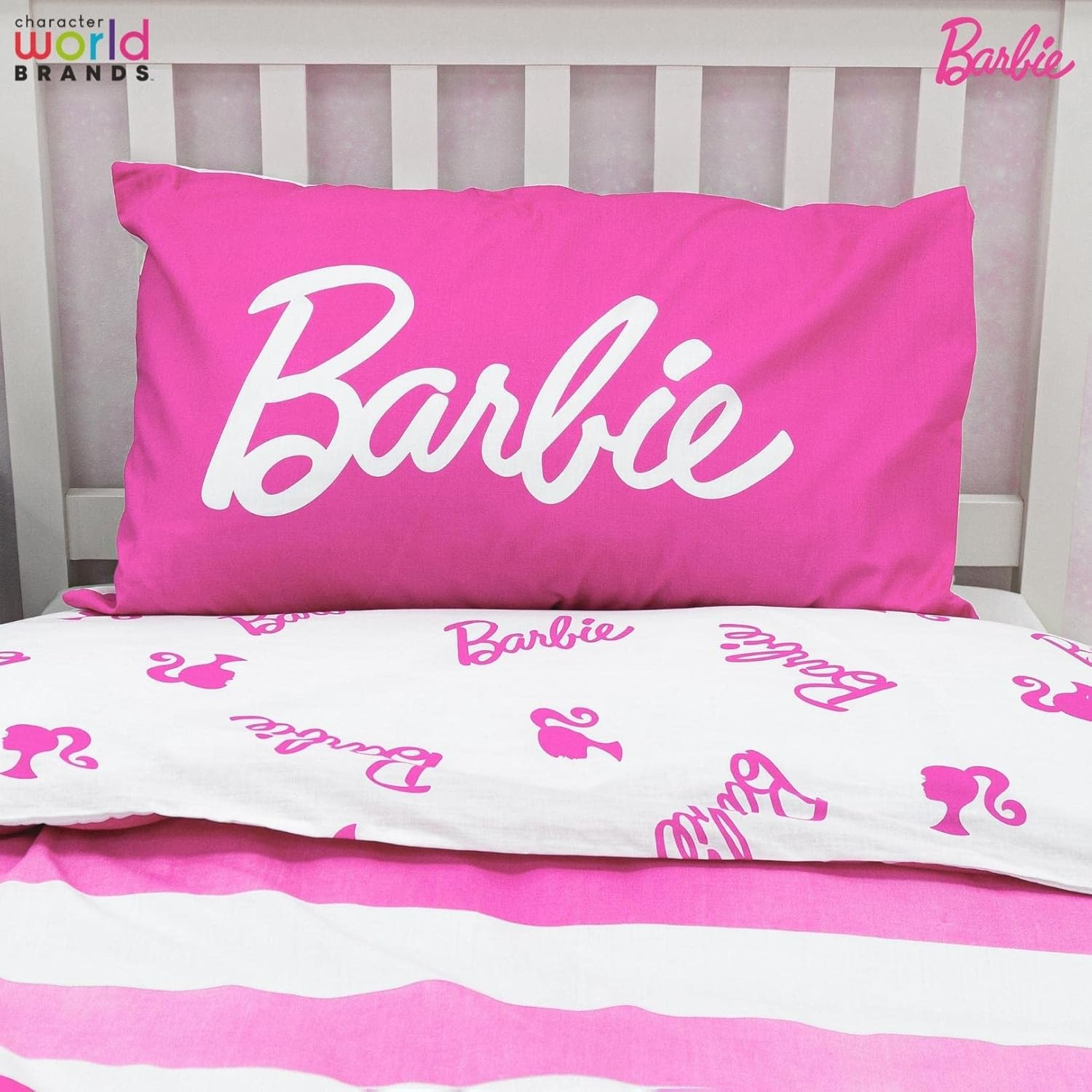 Barbie Character World Official Single Childs Duvet Cover Set |Sweet Design Reversible 2 Sided Bedding Including Matching Pillow Case Brands Single Bed Set | Polycotton