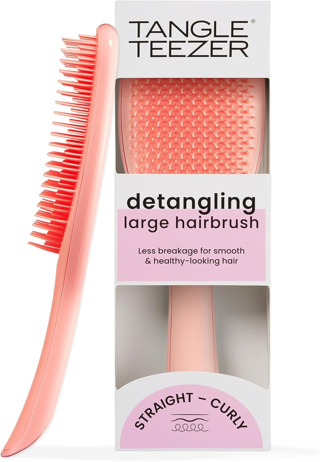 Tangle Teezer Wet Detangler, Large, Peach Glow