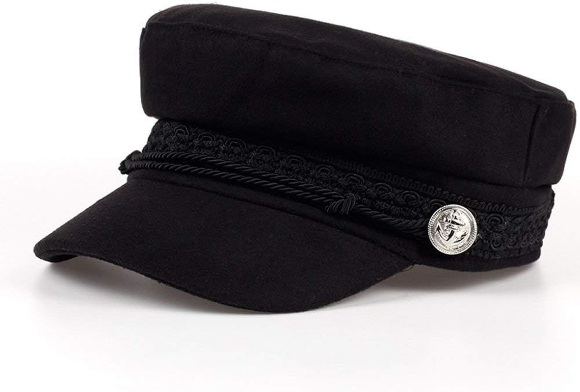 TRADERPLUS Womens Wool Blend Visor Beret Cap Newsboy Hat, Black image number 5