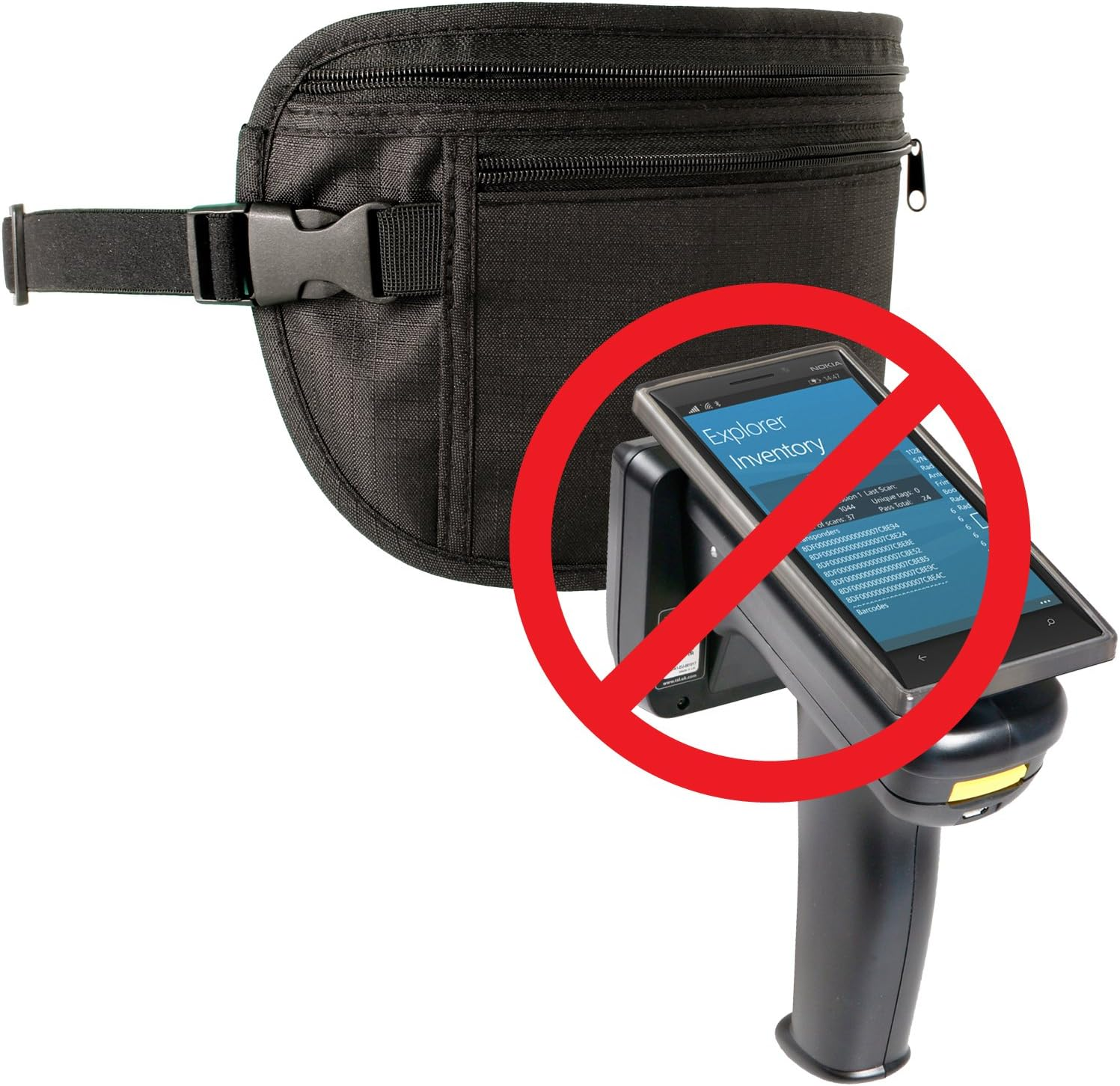 Campteck U6680 RFID Faraday Signal Blocking Hidden Money Belt Travel Pouch Wallet for Cash, Passport, Debit & Credit Cards, Smartphone Etc Black image number 3