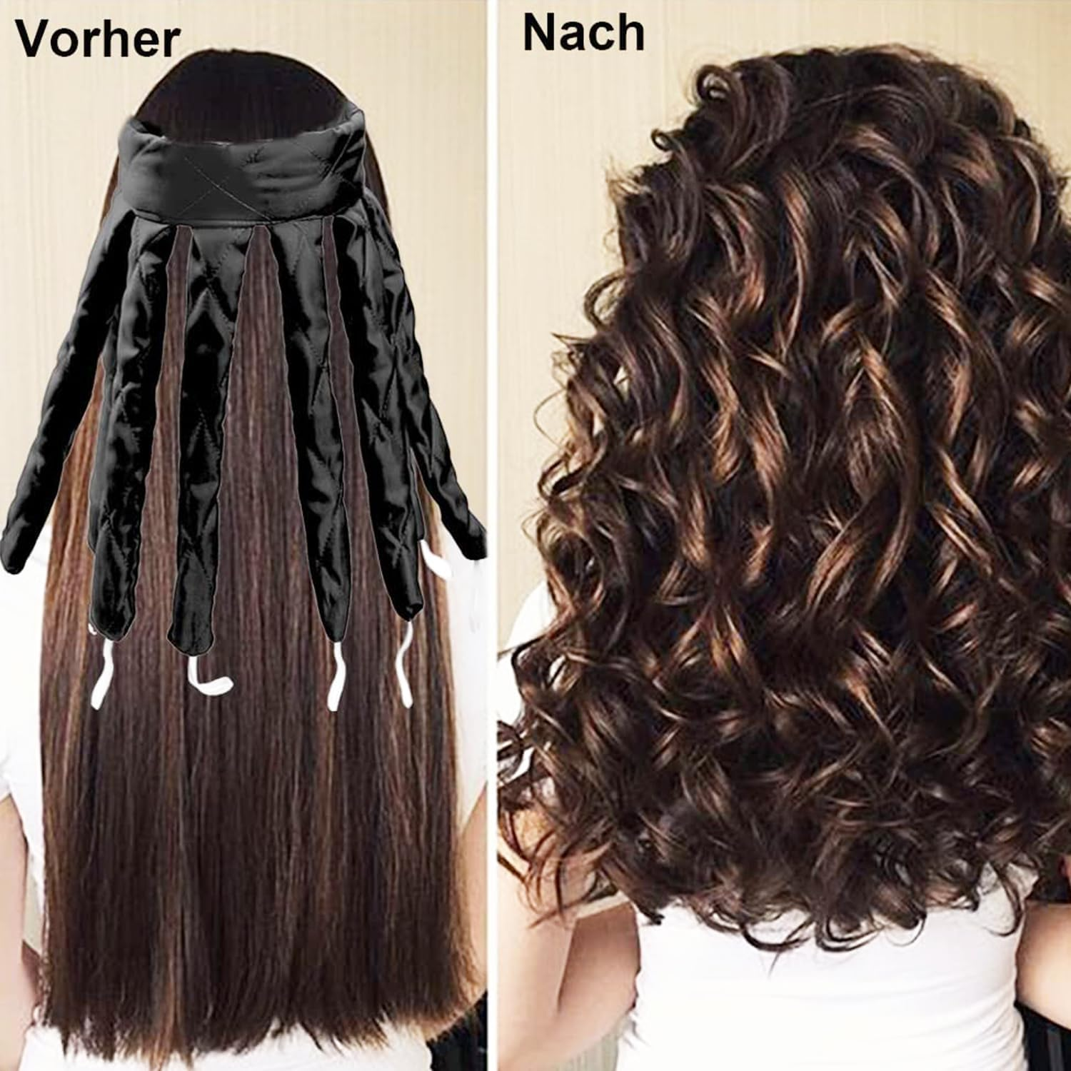 Heatless Headband, Octopus Hair Curler, Overnight Curls without Heat for Long Medium Hair, Silk Band, Soft Headband, Wave Tools for Women, Wave Formers, Overnight DIY Hair Stylin image number 4