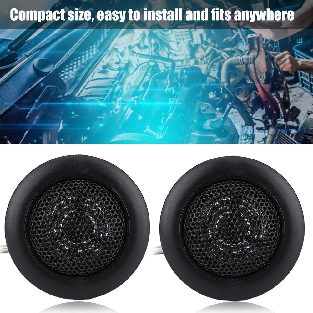 Pair of 12V 120W Car Mini Super Power Loud Dome Audio Speaker Tweeter, Professional Capacitance with Pure Copper Wiring Port, Nonmagnetic Baskets, Compact Size, Easy to Install, image number 3