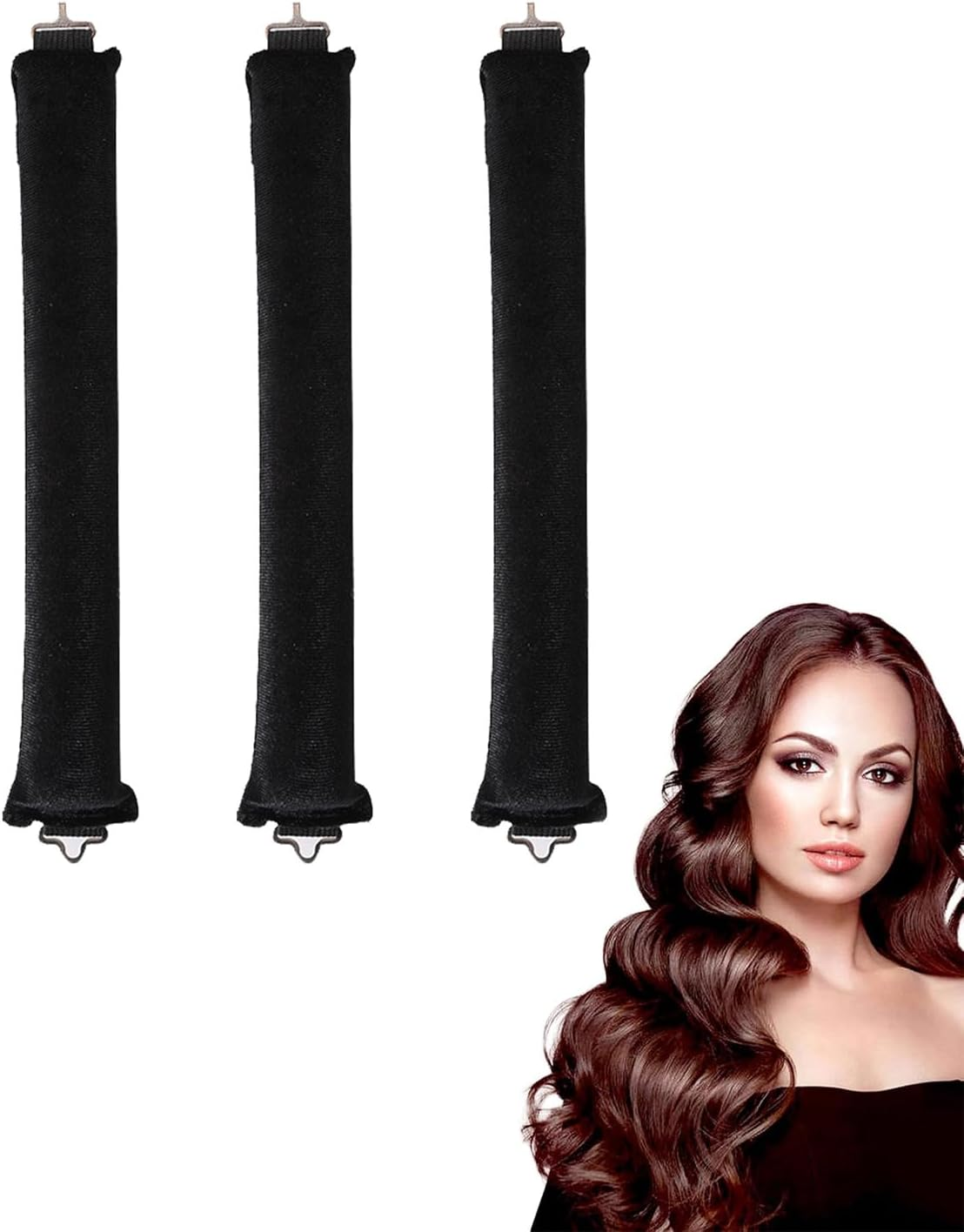 JUKOTA Heatless Curls Band, Overnight Curls without Heat for All Hair Types, Heatless DIY Blowout Hair Curler for Sleeping, Overnight Curling Tape for Long Medium Hair, Pack of 3