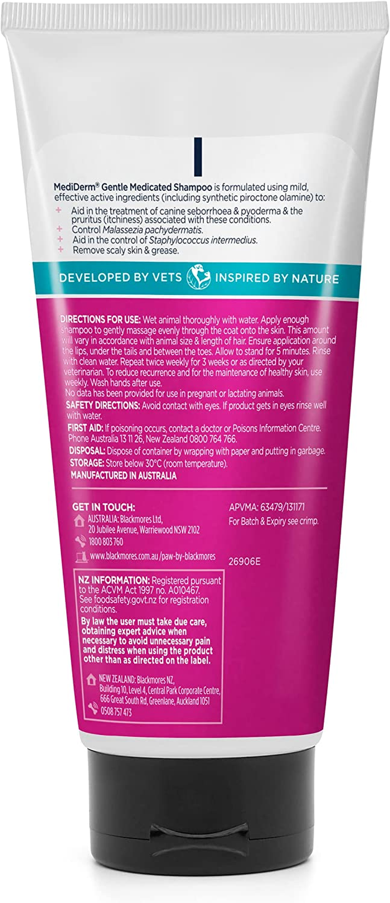 PAW by Blackmores Mediderm&reg; Gentle Medicated Shampoo for Dogs | Promotes Healthy Skin Conditions |200Ml image number 4