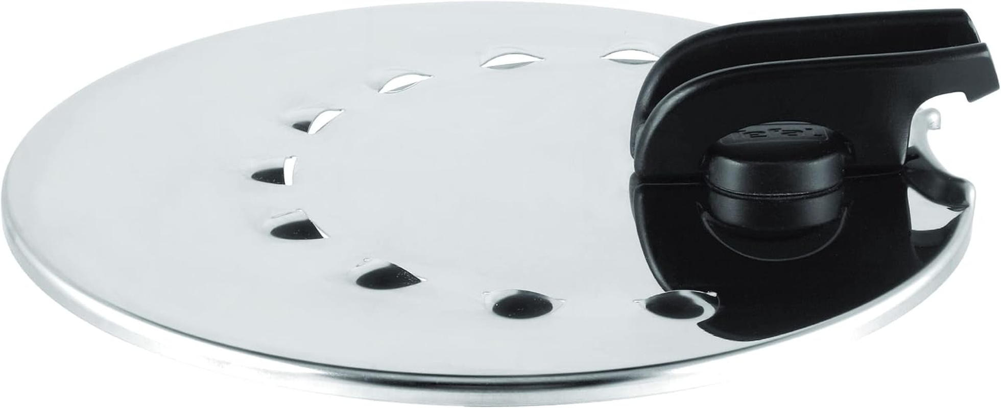 Tefa Ingenio L98298 Stainless Steel Multi Lid 20-28 Cm, Perfect for Pouring, Compatible with Ingenio Pots and Pans, Dishwasher Safe, Splash Guard Pans and Pots, Stainless Steel/Black, image number 2