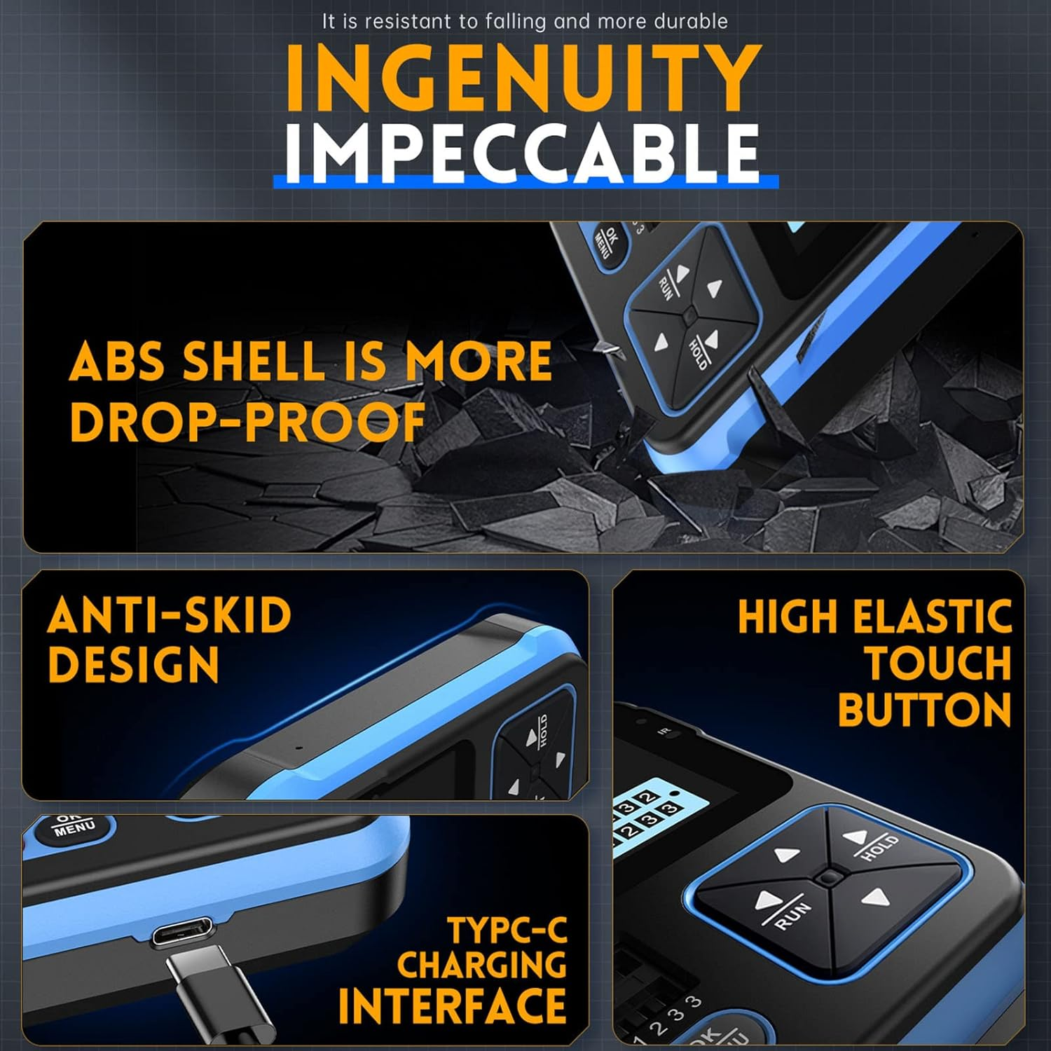 Handheld Digital Oscilloscope, 3 in 1 Handheld Oscilloscope Multimeter with 500Khz Bandwidth, 10Msa/S Sampling Rate, 2.4Inch TFT LED Screen Portable Digital Oscilloscope Kit (High Configuration) image number 3