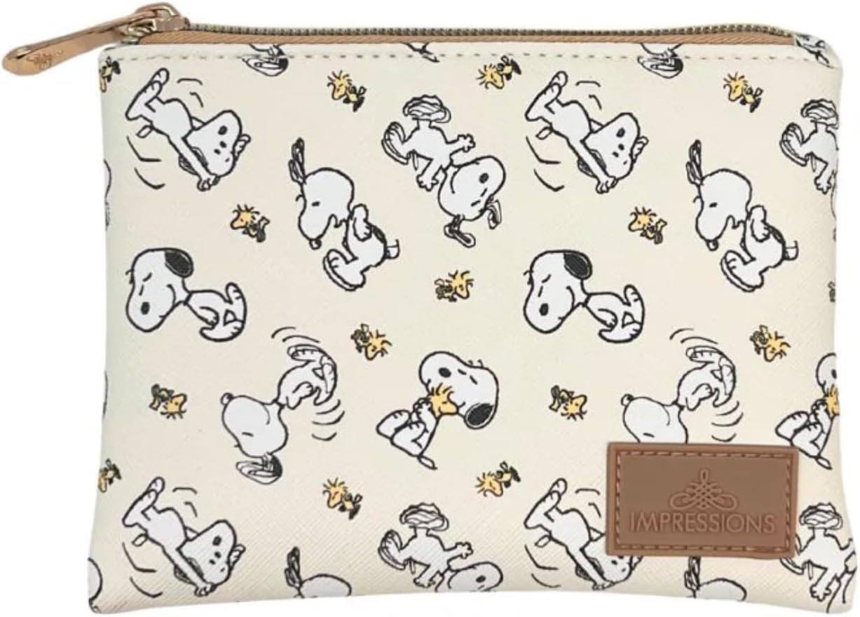 Impressions Vanity Peanuts SNOOPY 3 Piece Makeup Bag Set Includes Large, Medium, and Small Pouches, a Stylish Makeup Organizer Bag with Nested Design, and a Travel Cosmetic Bag for Women image number 5