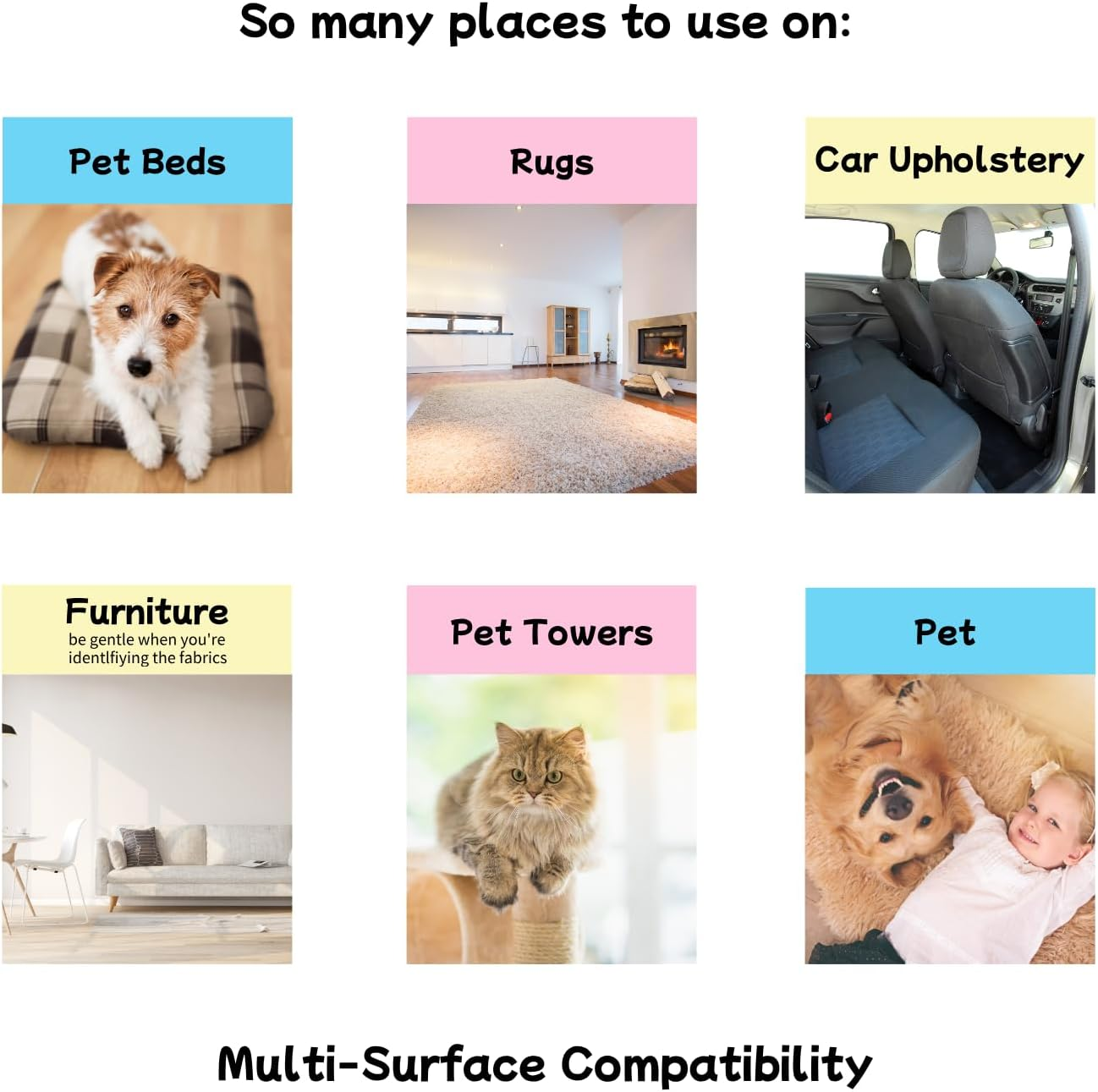 Deep Cleaner Pro Pet Hair Remover Kit, Pet Fur Remover Roller, Reusable Animal Hair Removal Brush for Dogs & Cats, Carpet Rake, Self Clean Pet Fur from Carpet, Sofa, Rugs, Laundry, Clothes & Bedding image number 4