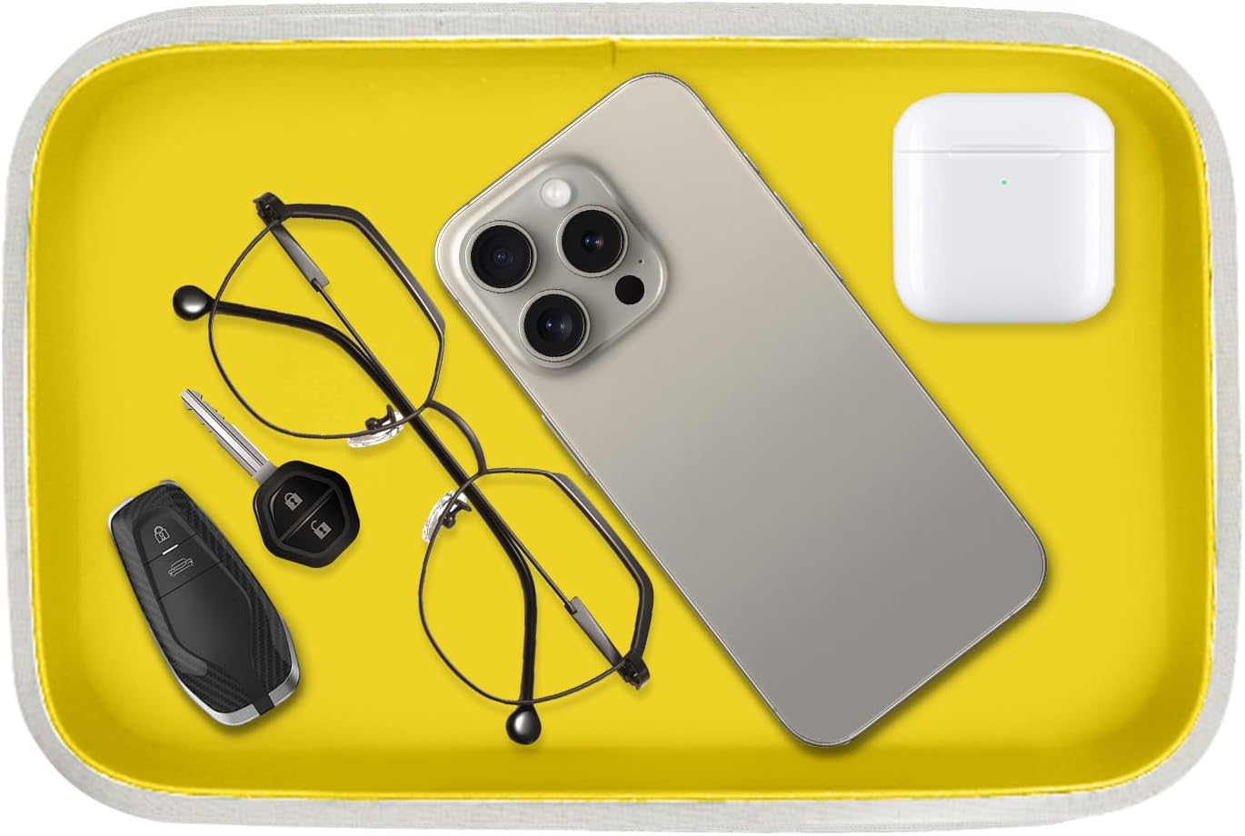 TUNJILOOL Leather Tray - Desktop Organizer Decorative Catchall Tray for Jewelry Watch Cosmetics Keys Phone Wallet Coin and Sundries Home & Office Accessories image number 6