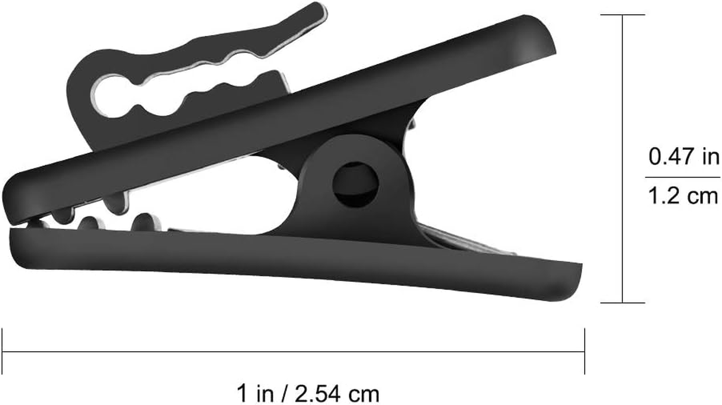 FENGWANGLI Earphone Wire Clip Headphone Mount Cable Clothing Clip Earbud Clip to Keep Earphone/Microphone Cord in Place for 1.5Mm Wire Diameter round Wire Earphone,12 Pcs (Black) image number 5