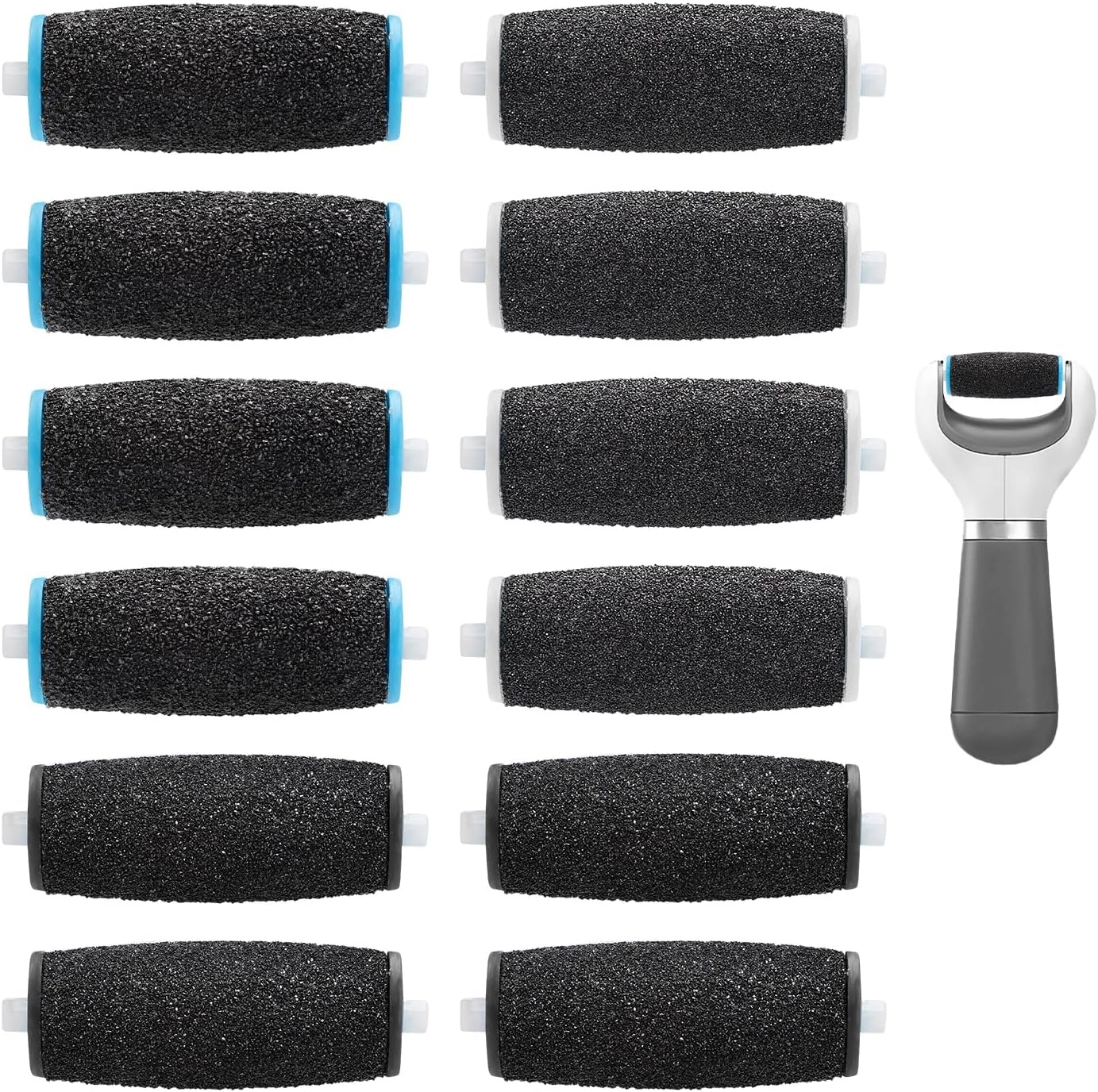 12Pcs Replacement Roller Heads Compatible with Amope, Fine Replacement Roller Regular Coarse Replacement Heads Foot File Remover for Feet image number 3
