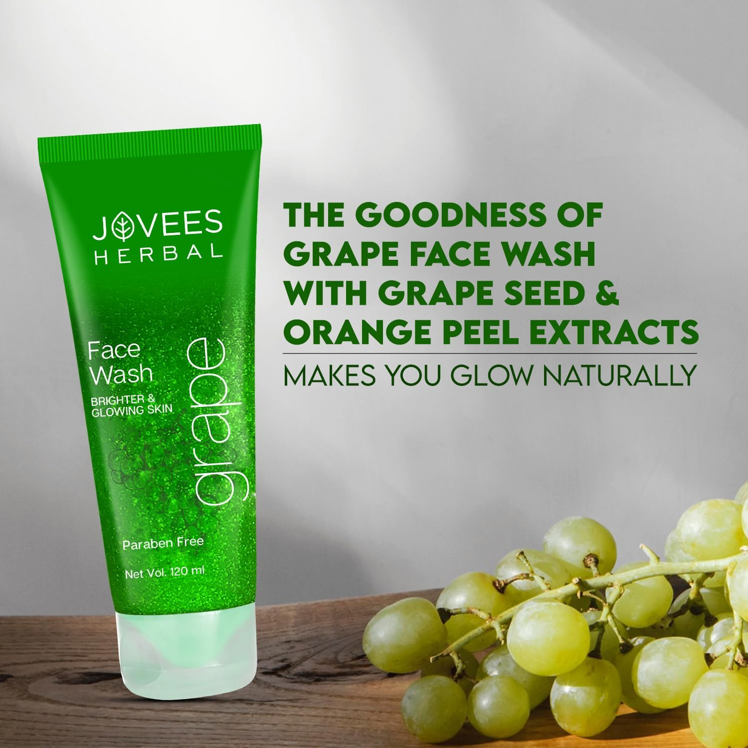 Jovees Herbal Grape Fairness Face Wash for Glowing Skin - All Skin Types - Paraben & Alcohol Free, 120 ML (Pack of 1) image number 4