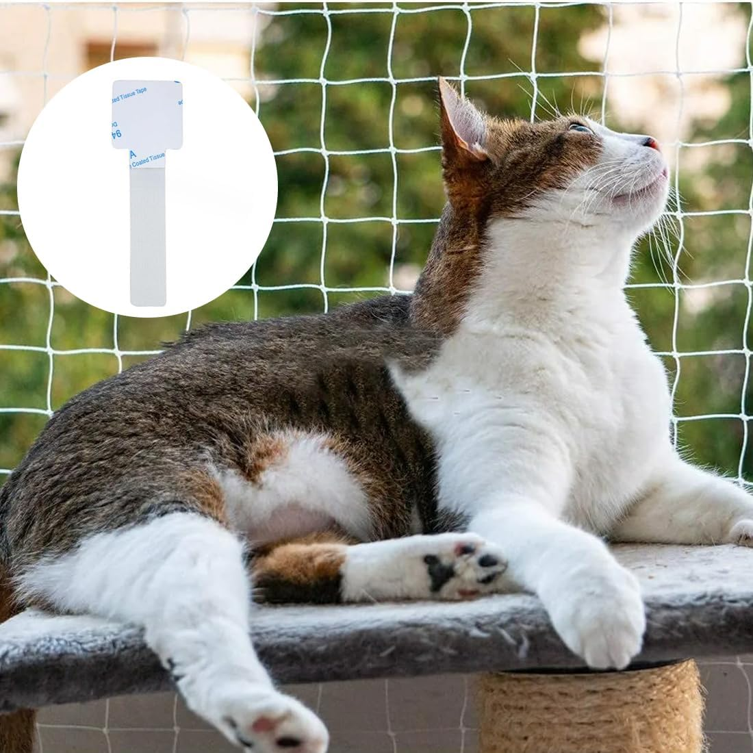 Weddhuis 50 Piece Outdoor Adhesive Hooks, Suitable for Cat Net Balcony, Cat Net for Balcony, No Drilling, Cat Net No Drilling, Cat Protection Net image number 3