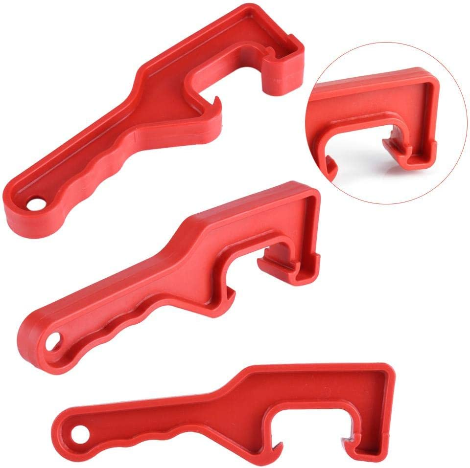 Plastic Bucket Lid Opener, Manual Plastic Paint Can Opener Wrench Home Garage Office Lid Opener Tool(Red) image number 4